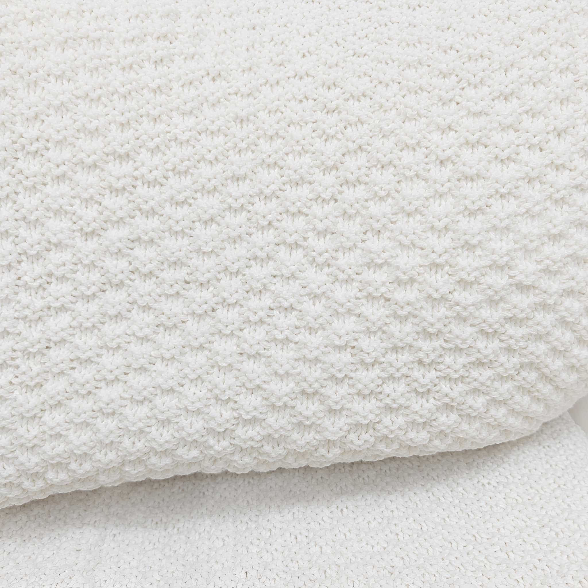 Textured Knit Throw Blanket with Tassels, 51 × 67 in