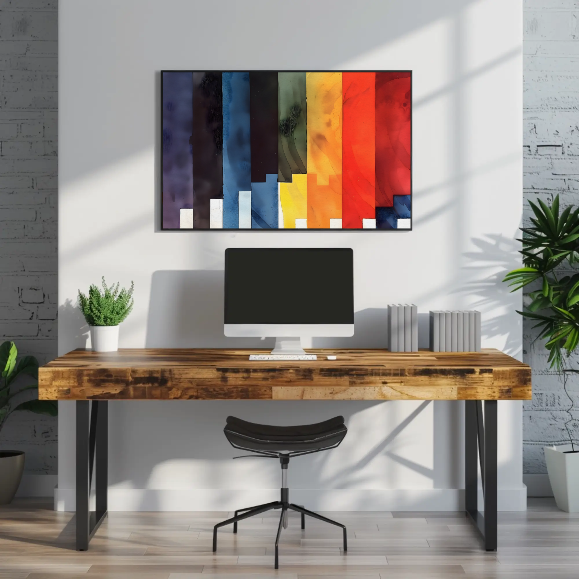 Bold Piano Keys Wall Art, Musical Home Decor