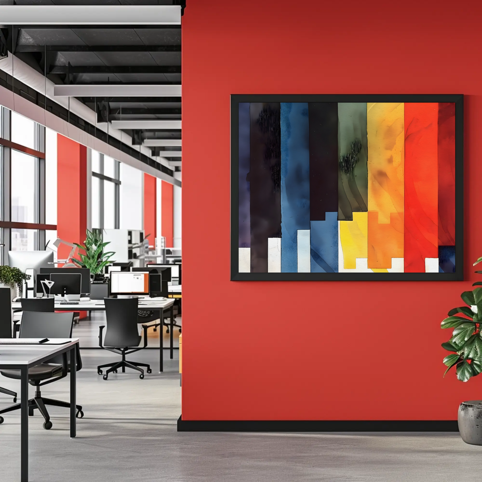 Bold Piano Keys Wall Art, Musical Home Decor