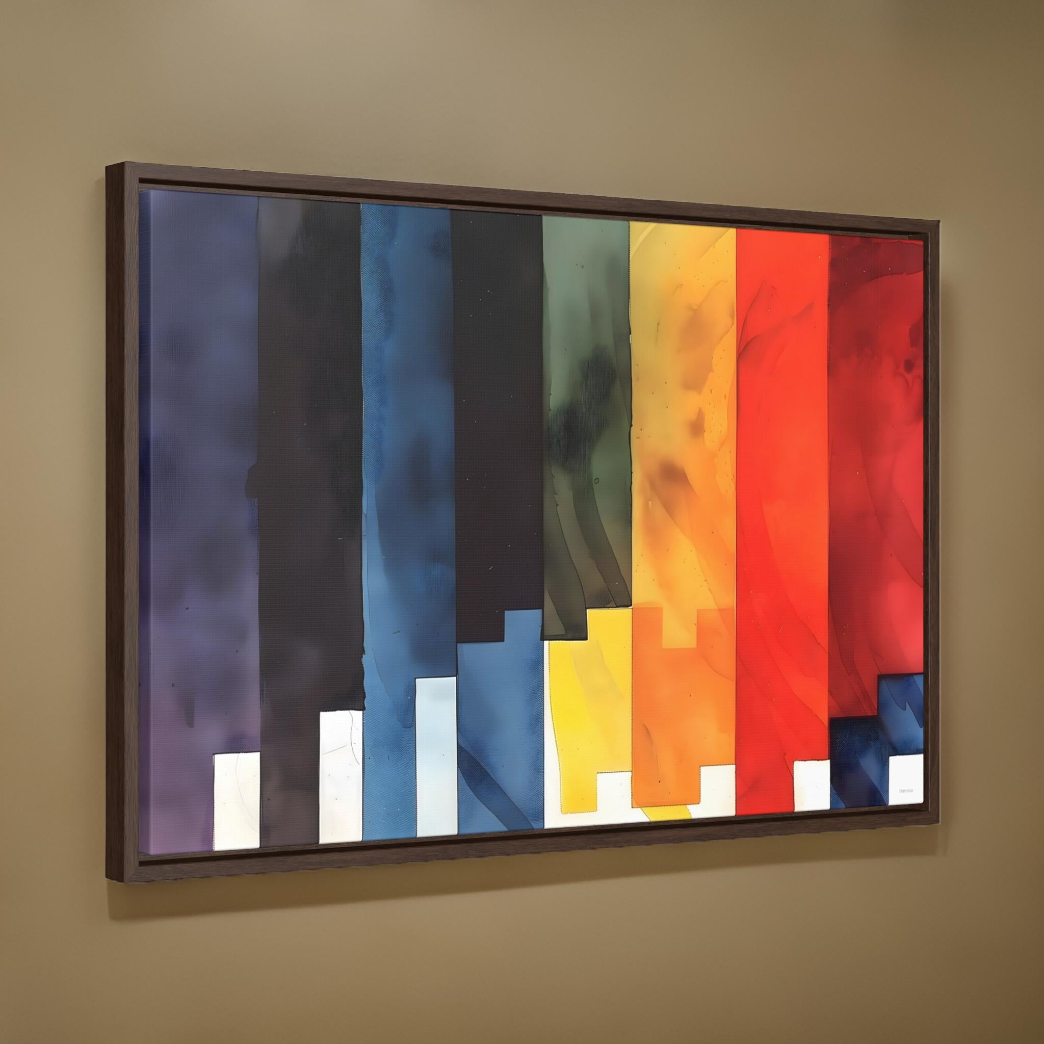 Bold Piano Keys Wall Art, Musical Home Decor