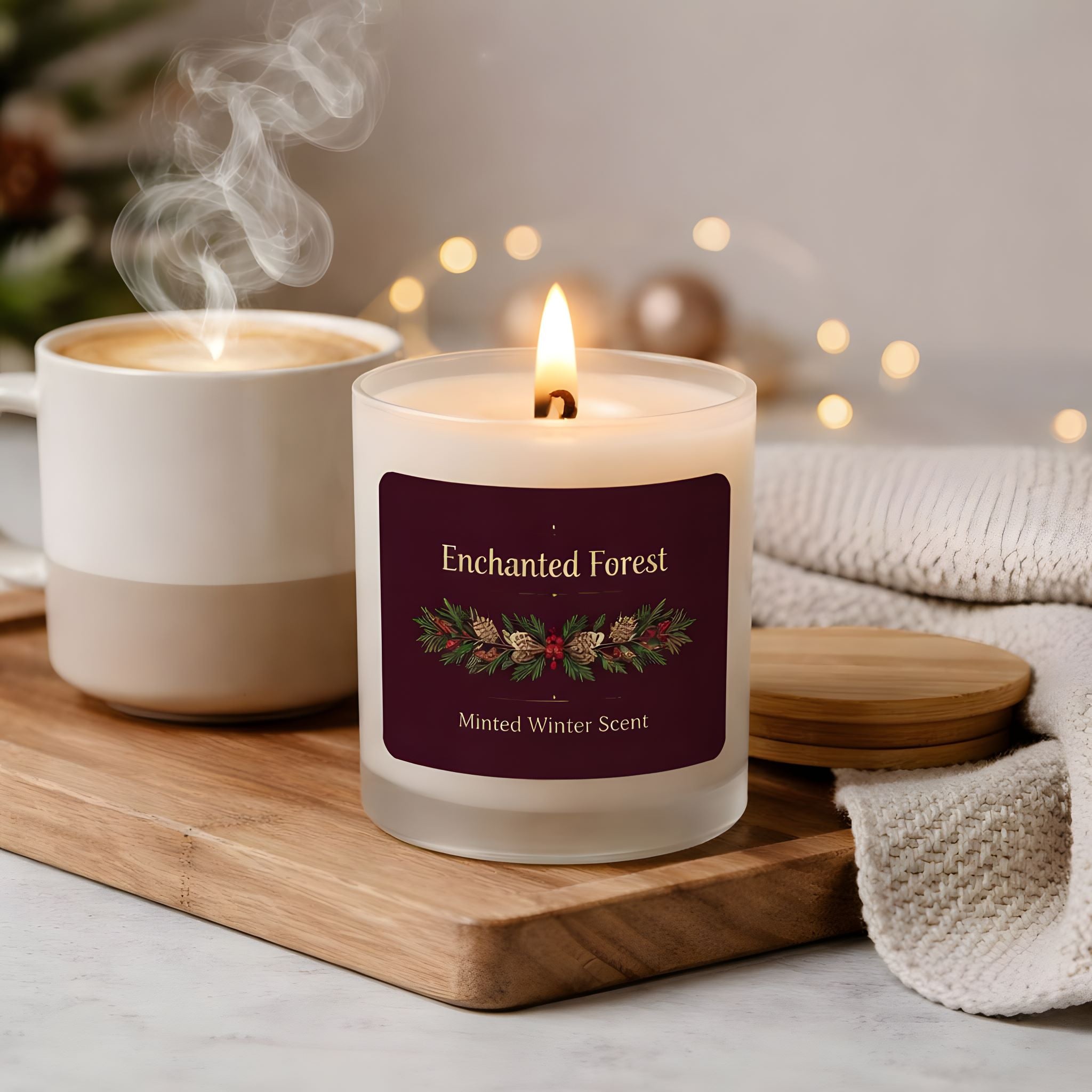 Mint Fraiser Candle 11 oz Wood Wick | Enchanted Forest - Durazza