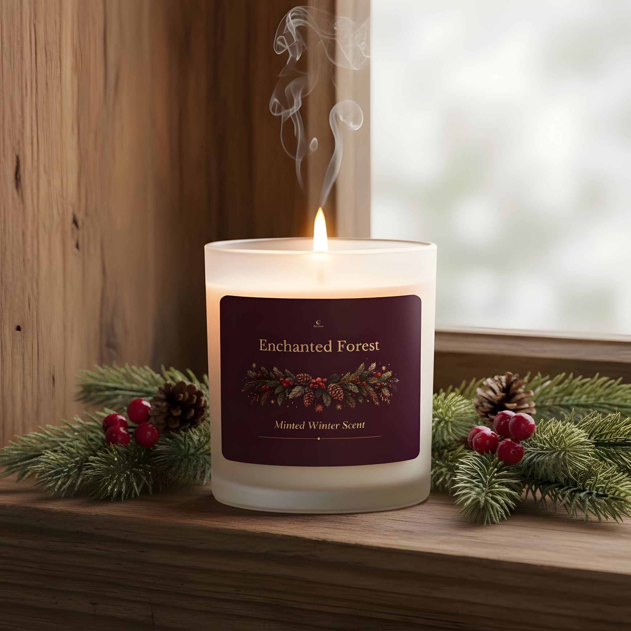Mint Fraiser Candle 11 oz Wood Wick | Enchanted Forest - Durazza