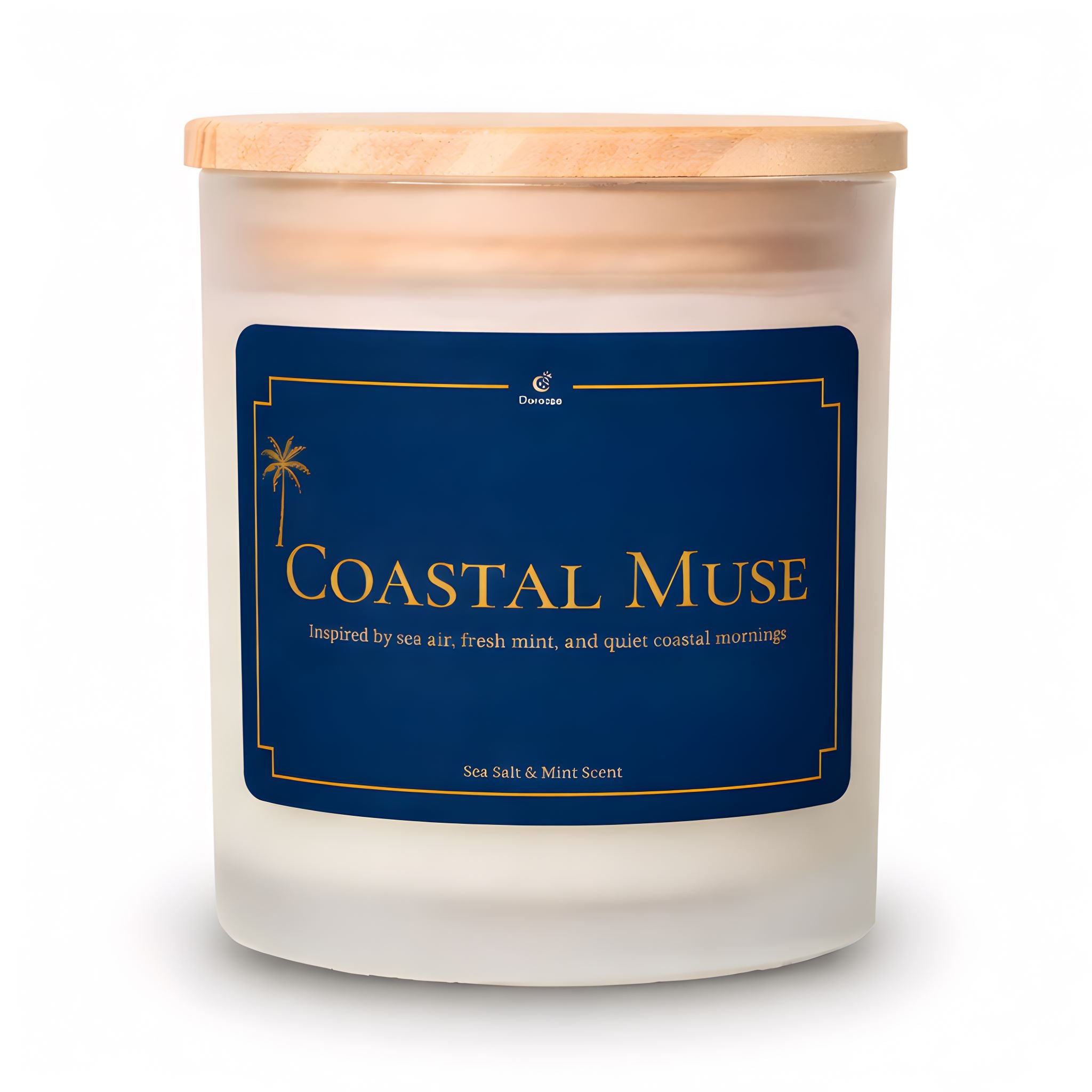 Sea Salt and Mint candle in a beachy coastal scent for a summer home.