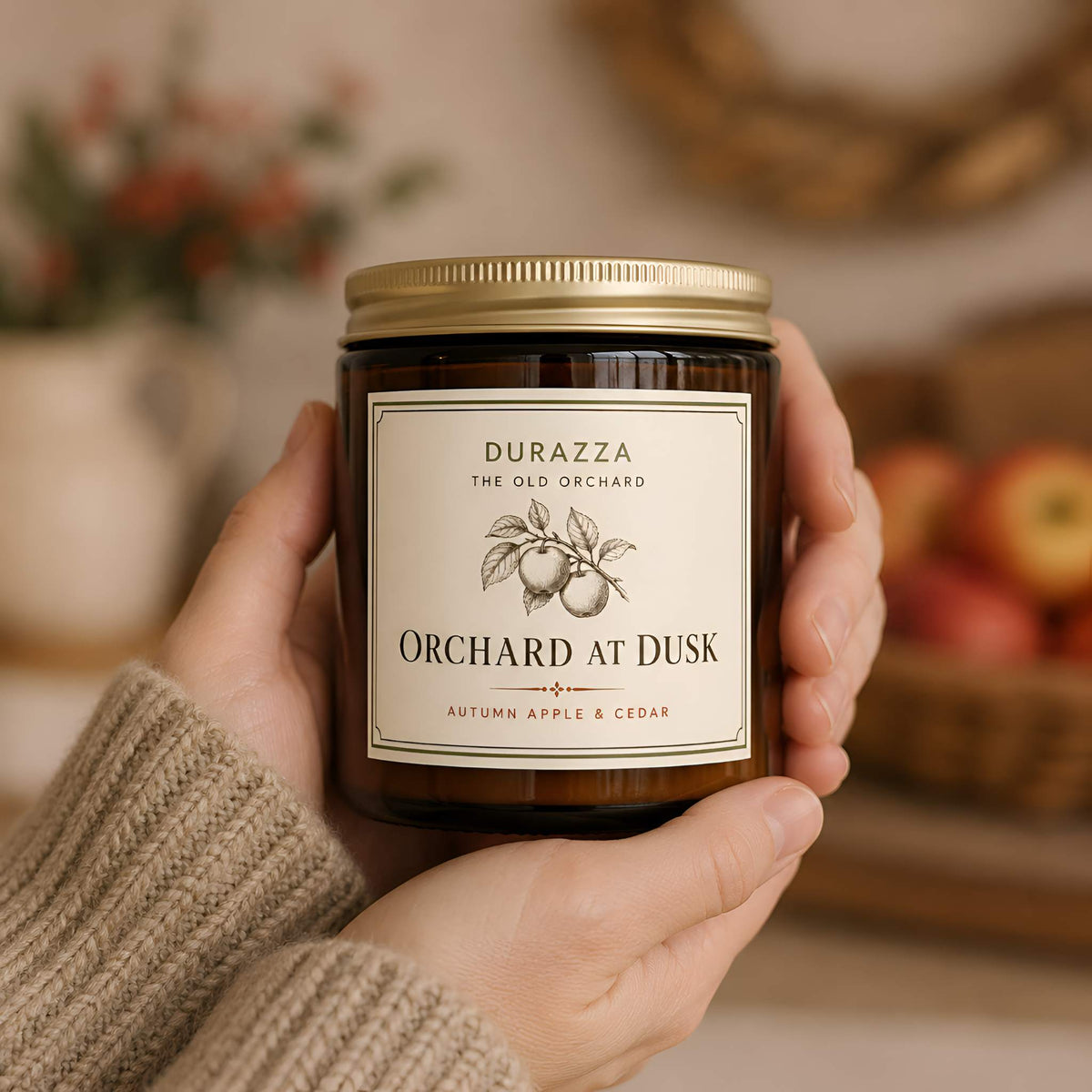 Vintage Apple Cedar Scented Candle, 9 oz | Orchard at Dusk
