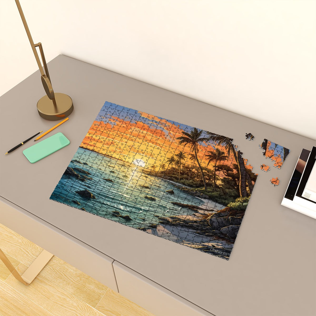 Calming Sunset Beach Jigsaw Puzzle: 500 or 1000 Piece