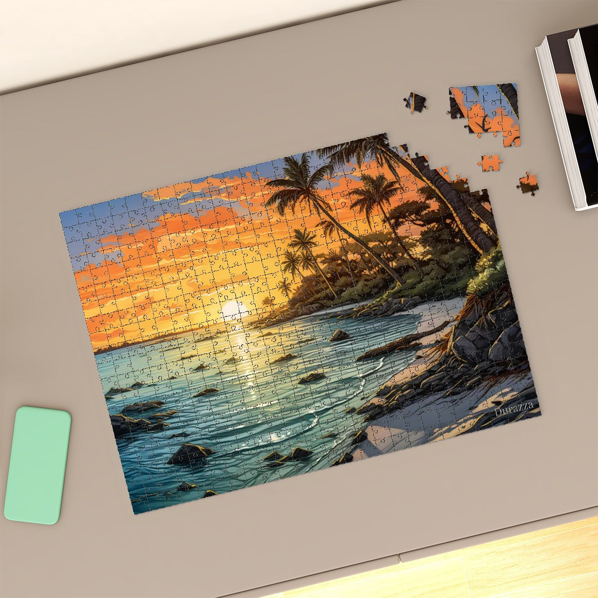 Calming Sunset Beach Jigsaw Puzzle: 500 or 1000 Piece