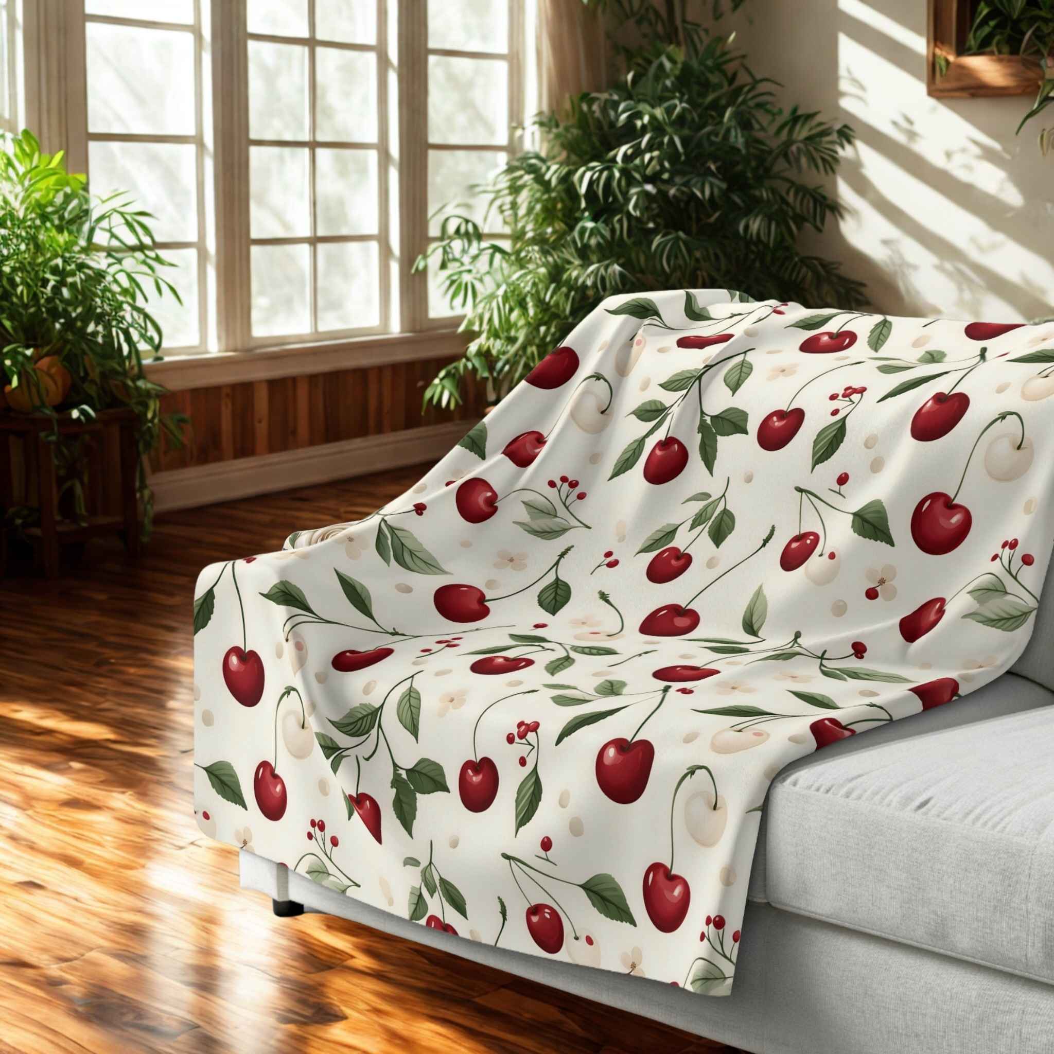Fruit Throw Blanket – Red Orchard Decor | Cherry Picked