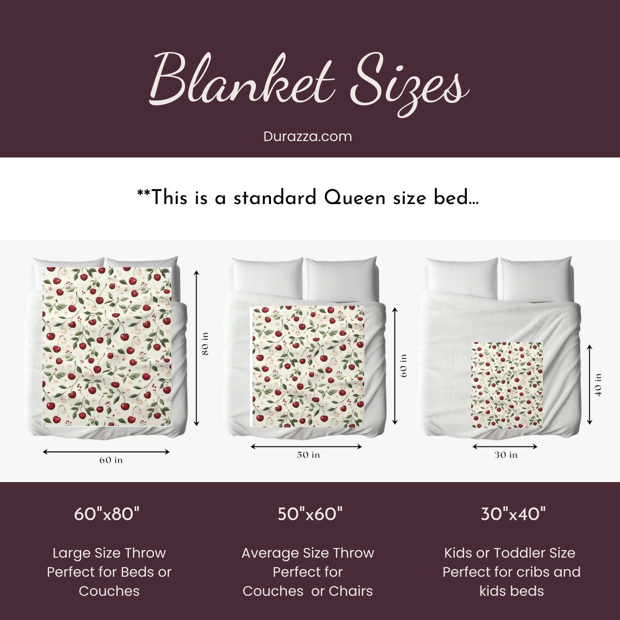 Fruit Throw Blanket – Red Orchard Decor | Cherry Picked
