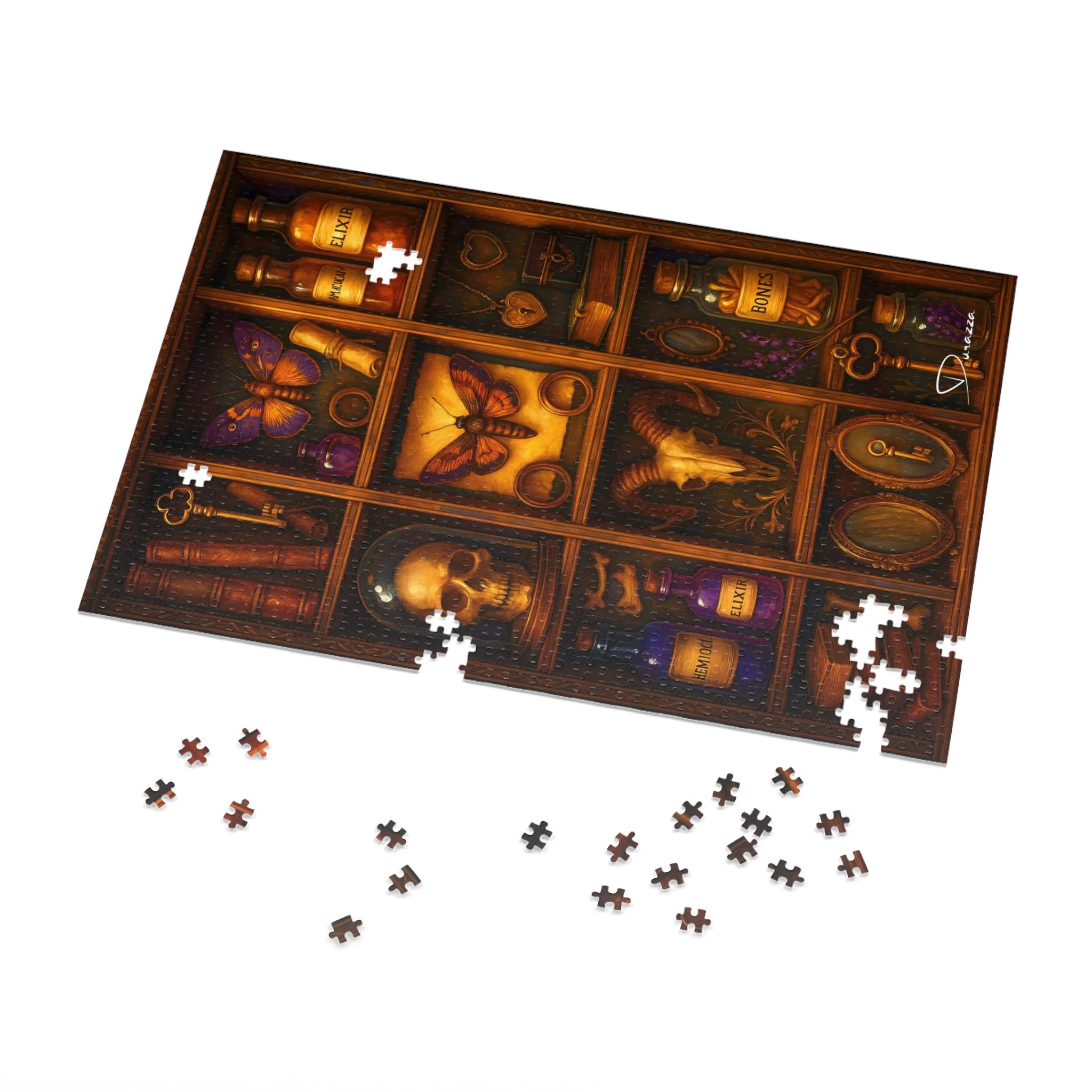 Gothic Puzzle – Mysterious Cabinet Shelf | Curio Nocturna