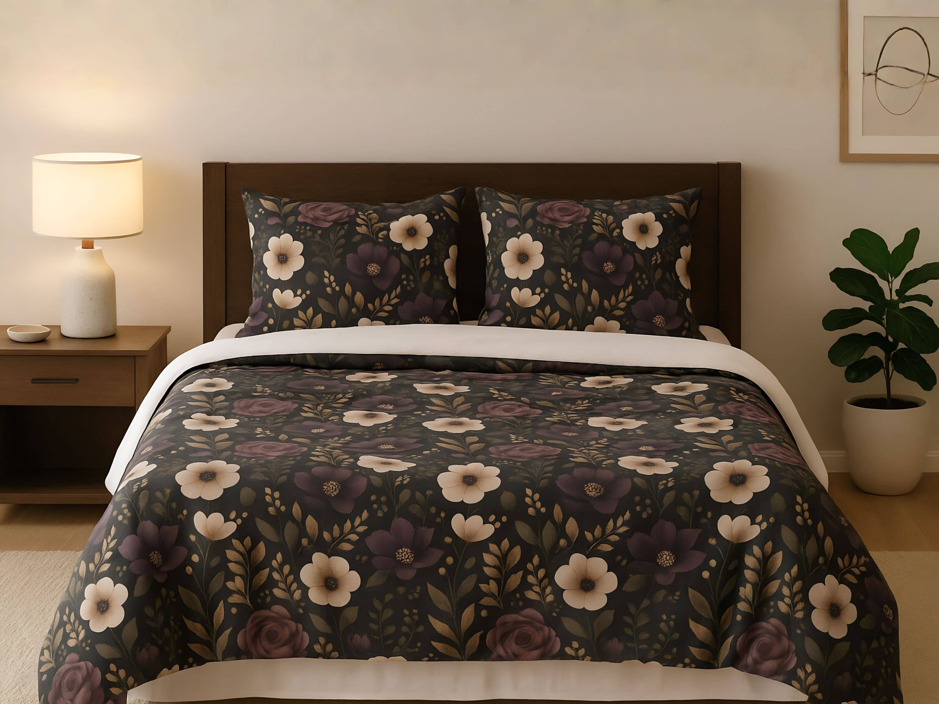 Moody Floral Pillow Shams – Standard or King | Moonpetal