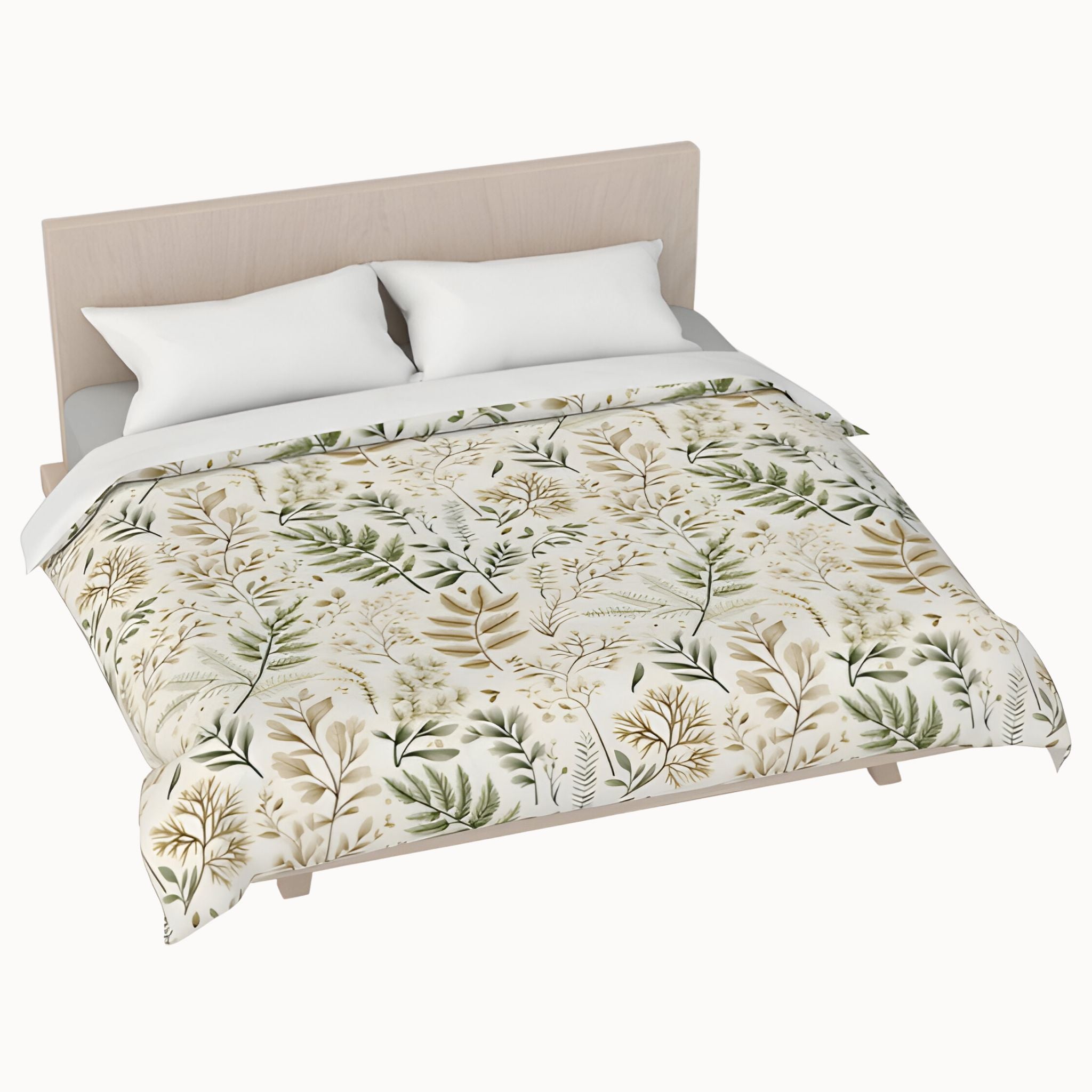 Fern Duvet Cover Set – Neutral Botanical Bedding | Fernlight
