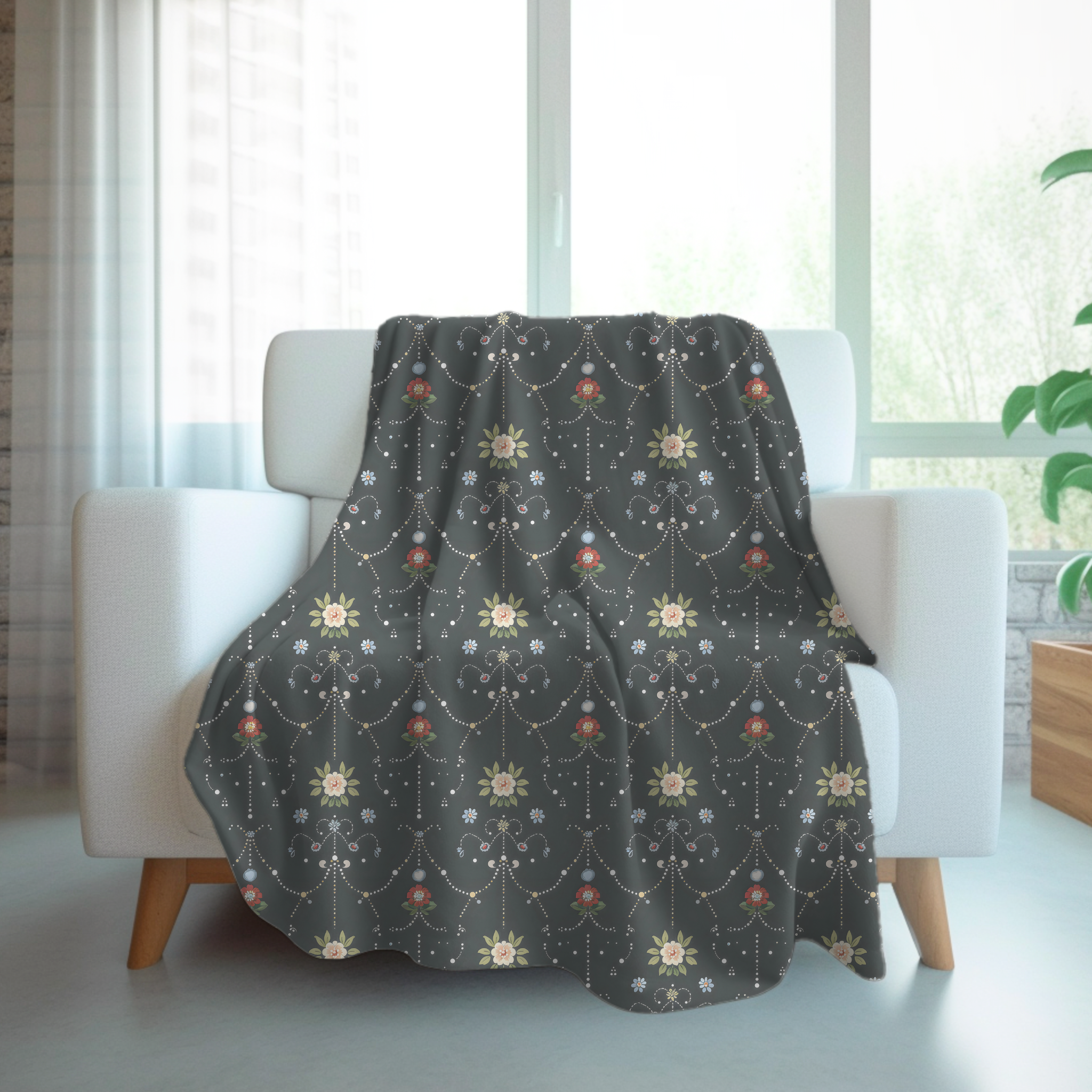 Daytime Serenade Throw Blanket: Whimsical Romance