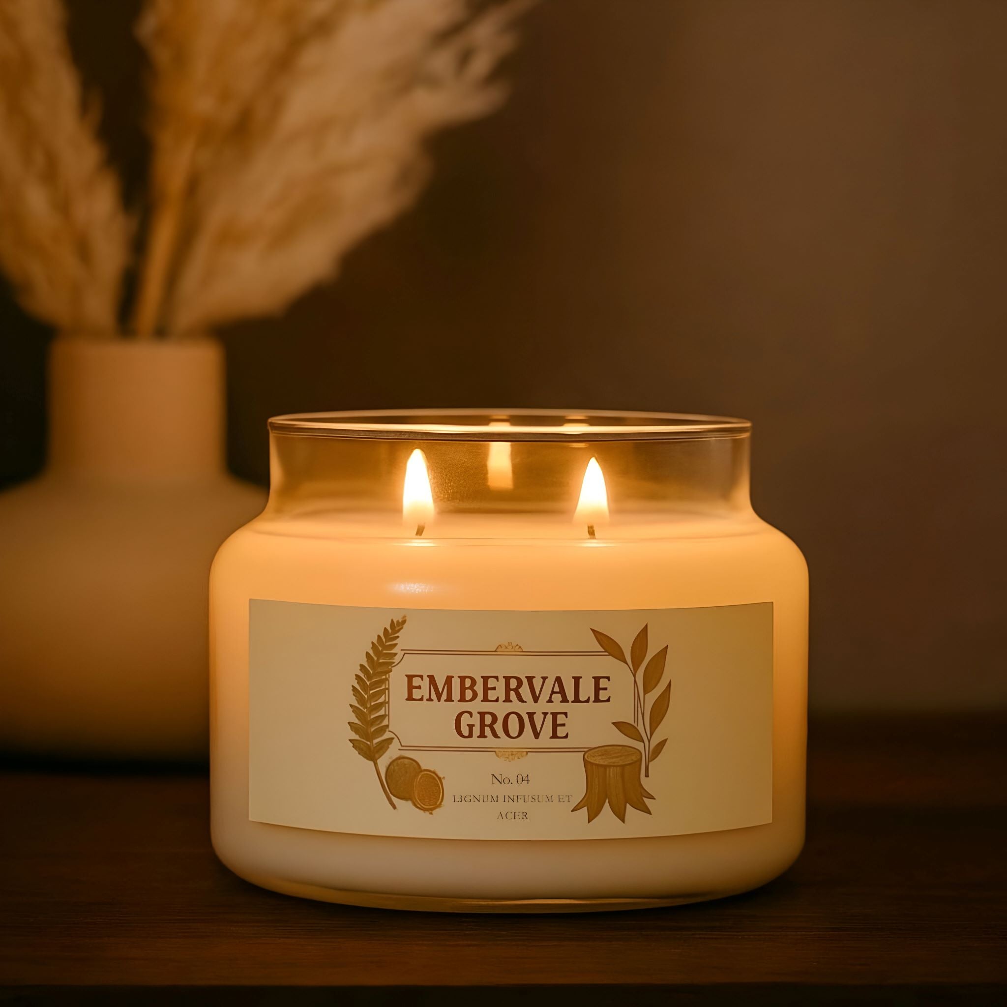 Grounding Candle – Oakmoss & Amber | Embervale Grove