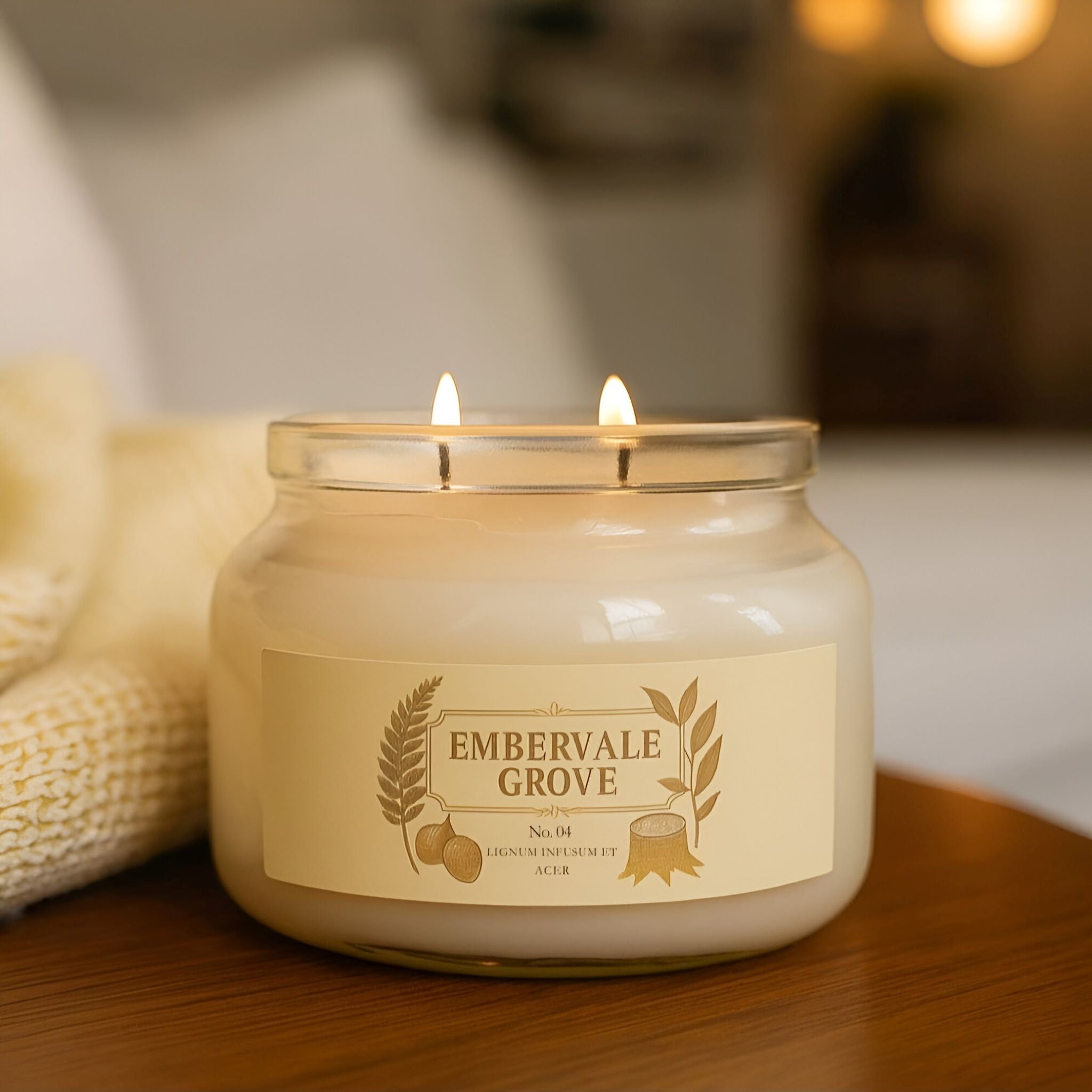 Grounding Candle – Oakmoss & Amber | Embervale Grove