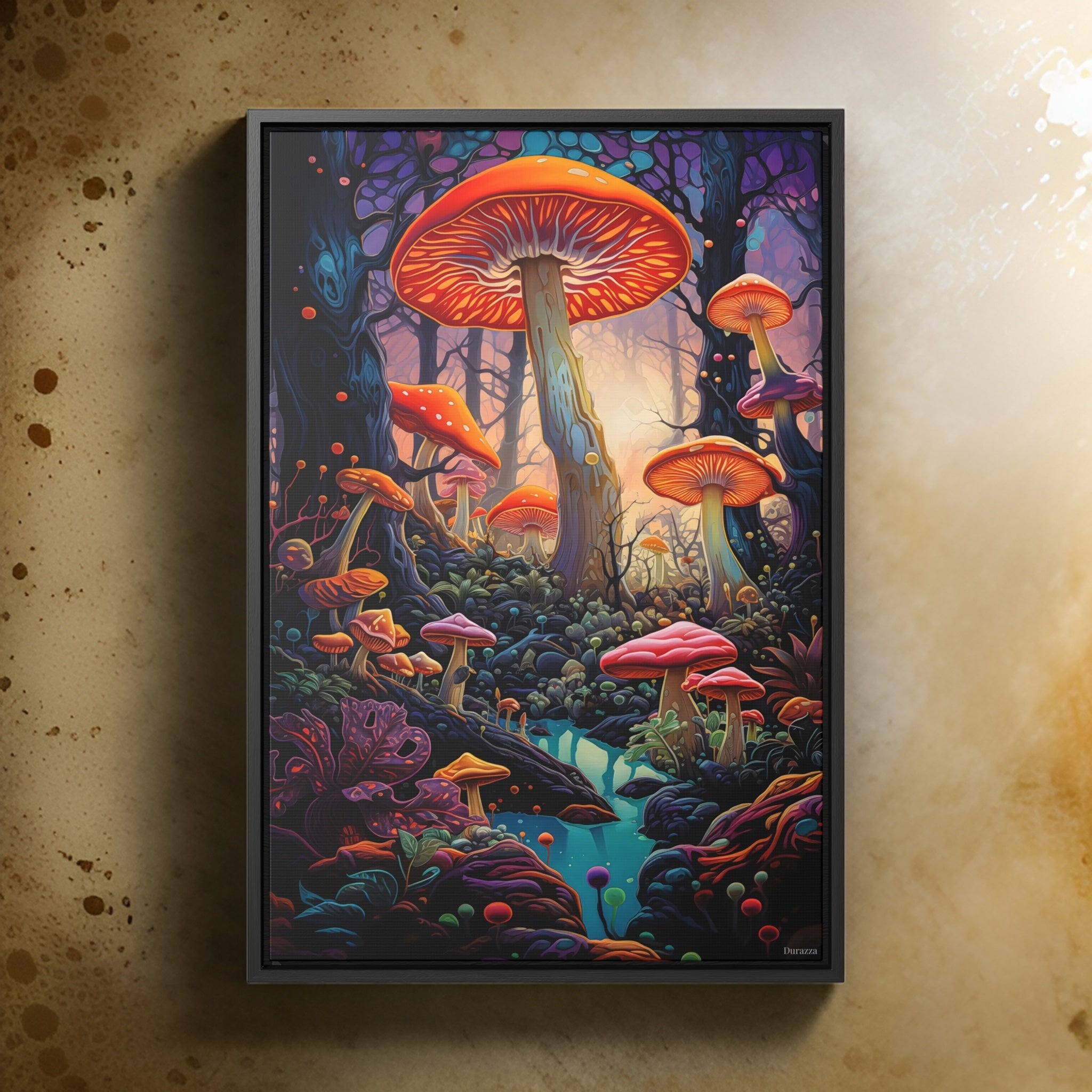 Enchanted Mushroom Forest Framed Art Print