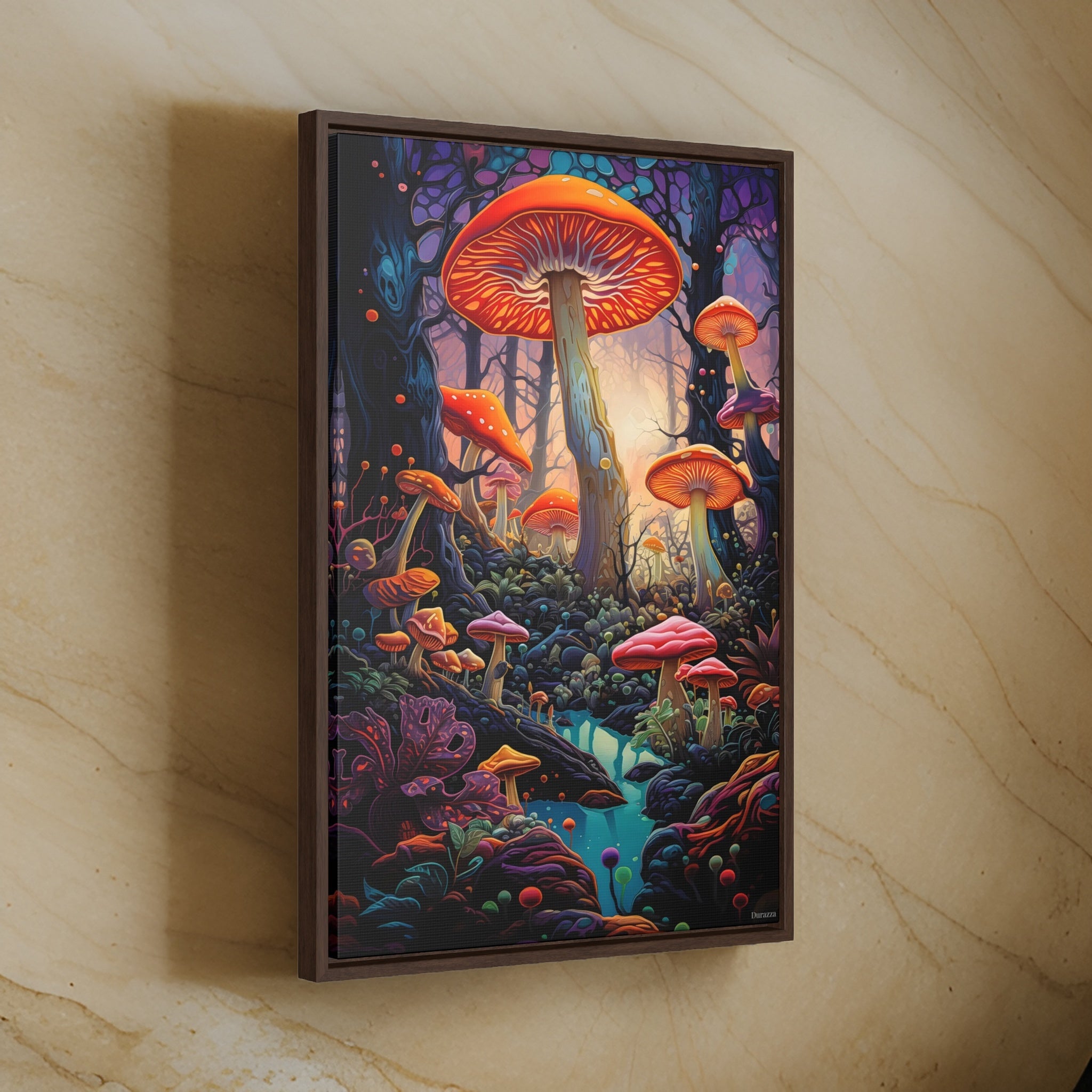 Enchanted Mushroom Forest Framed Art Print