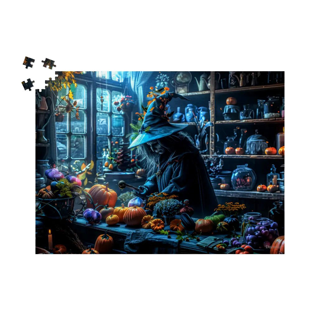 Enchating Kitchen Witch Jigasw Puzzle: 500 or 1000 pieces