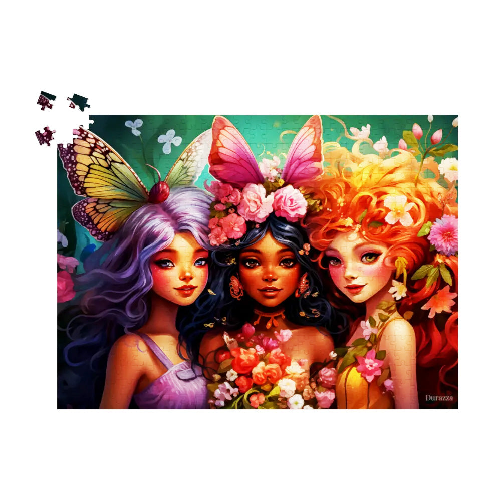 Fairy Friends Wooden Jigsaw Puzzle: 500 or 1000 Piece