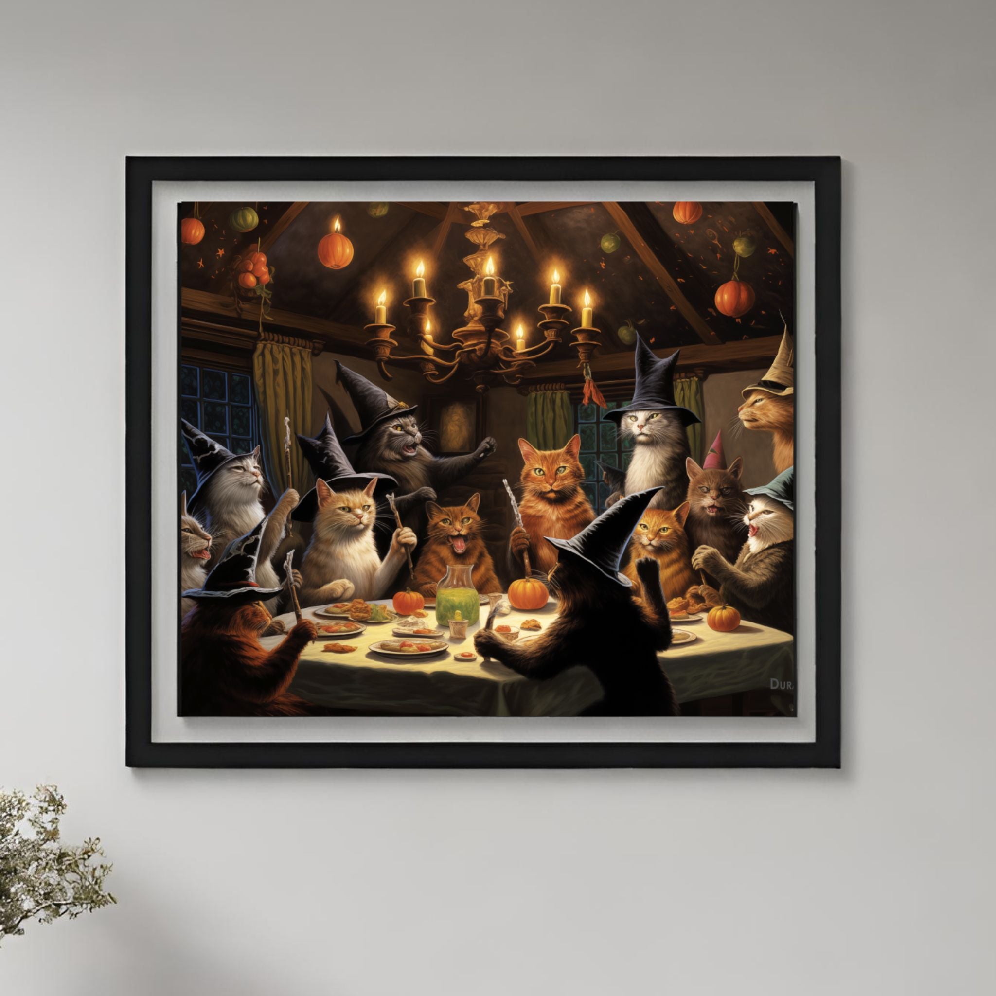 Feline Cat Fiesta Wall Art Print
