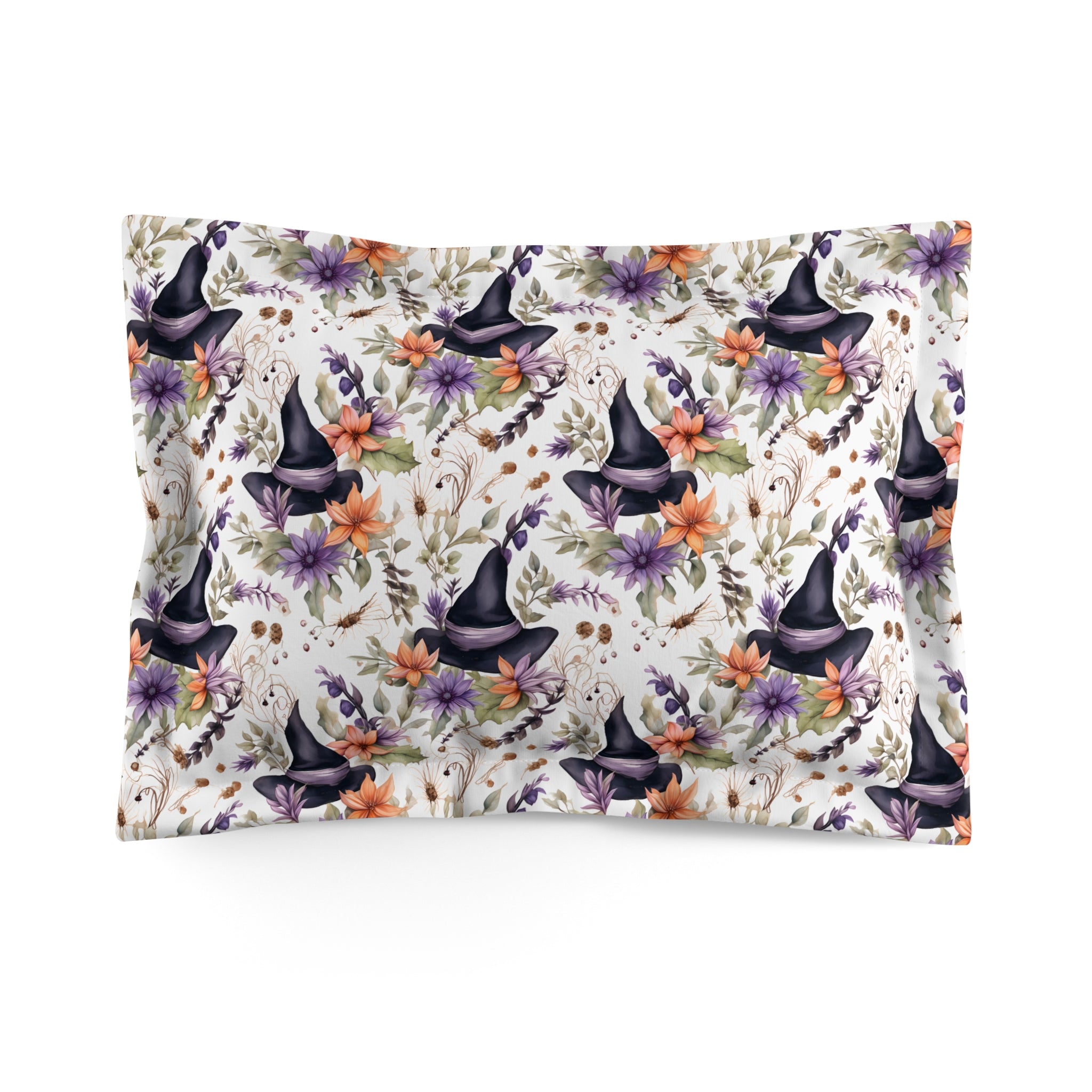 Floral Watercolor Witch Duvet Cover: Microfiber