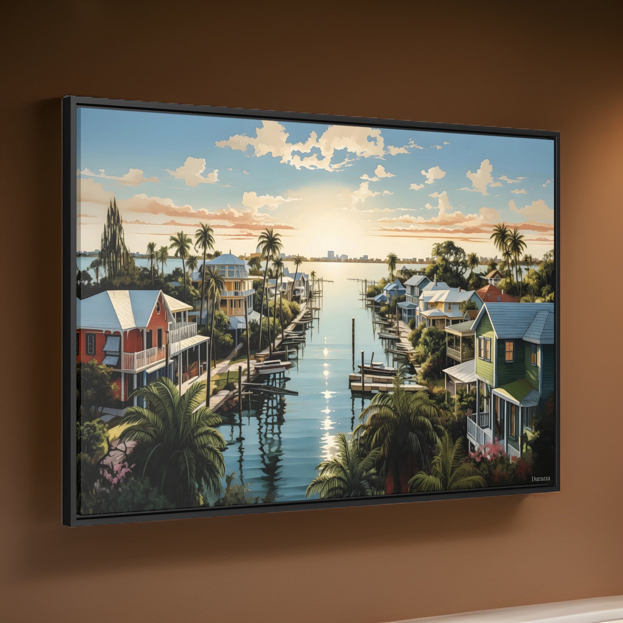 Florida Canals Wall Art: Cape Coral Waterfront Homes