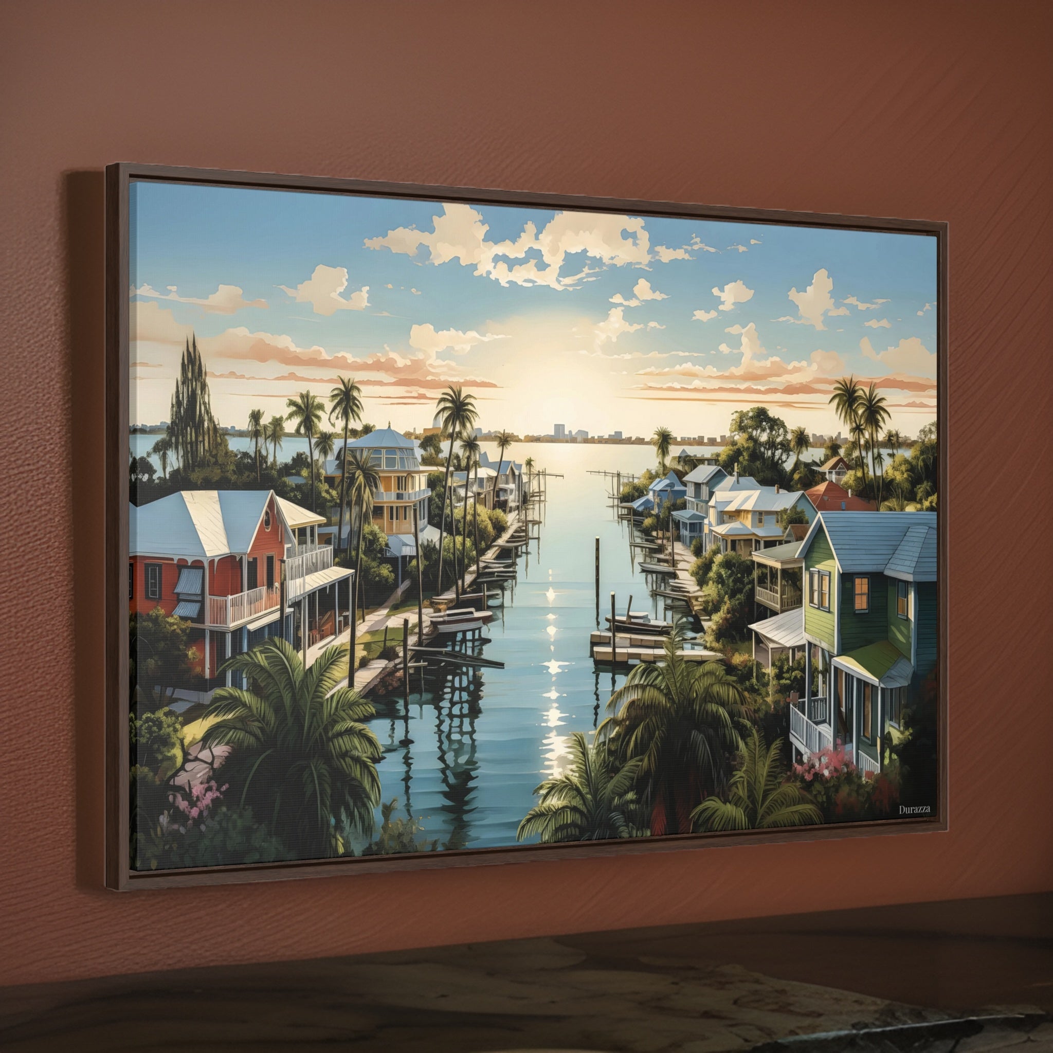 Florida Canals Wall Art: Cape Coral Waterfront Homes