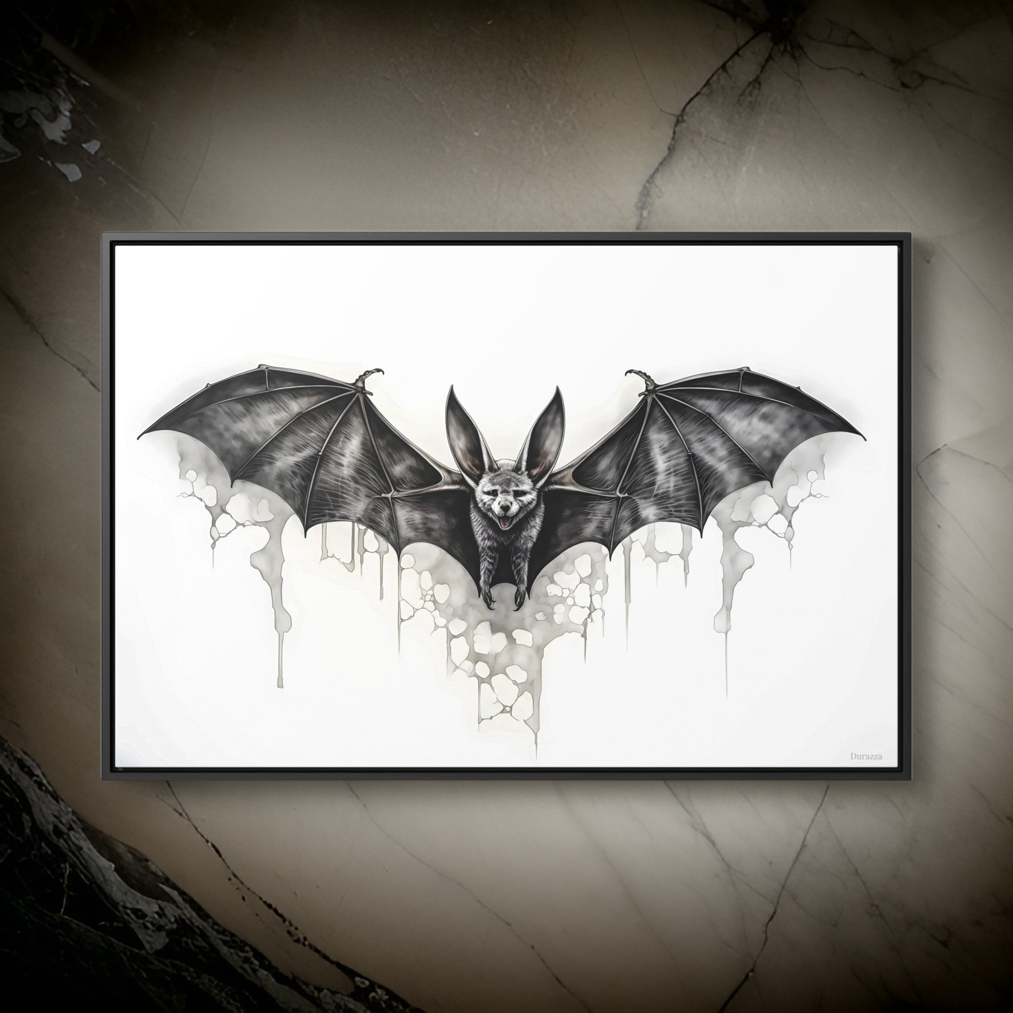Flying Bat Watercolor Painting: Nocturnal Creatures