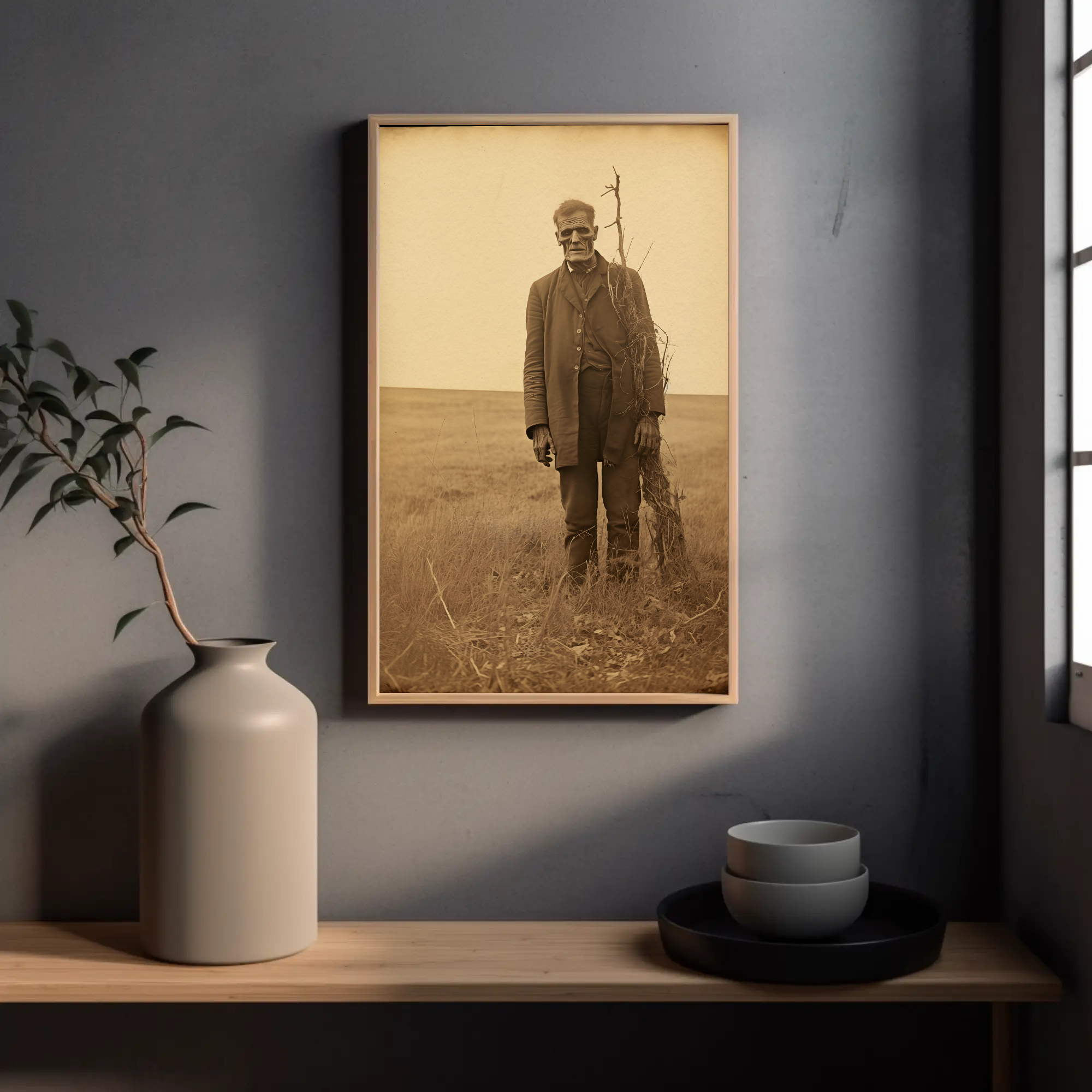 Frankenstein's Loneliness Wall Art: Vintage Photography