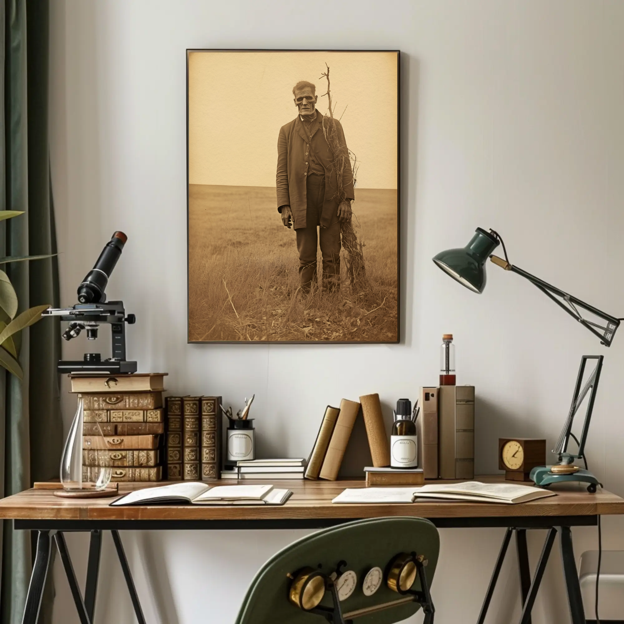 Frankenstein's Loneliness Wall Art: Vintage Photography