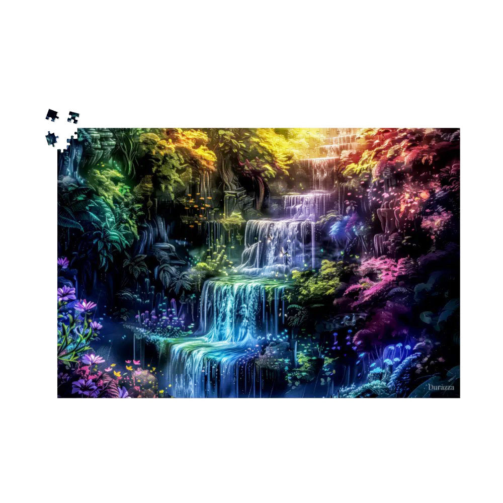 Glowing Waterfall Jigsaw Puzzle: 500 or 1000 Piece