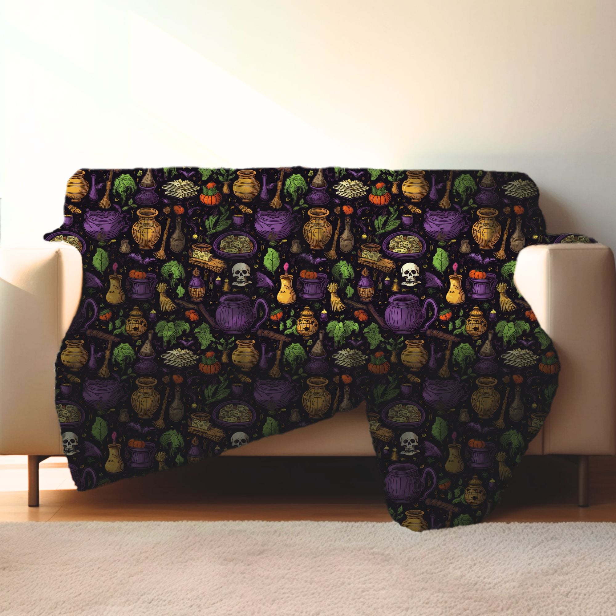 Hallows Eve Spell Sherpa or Velveteen Blanket