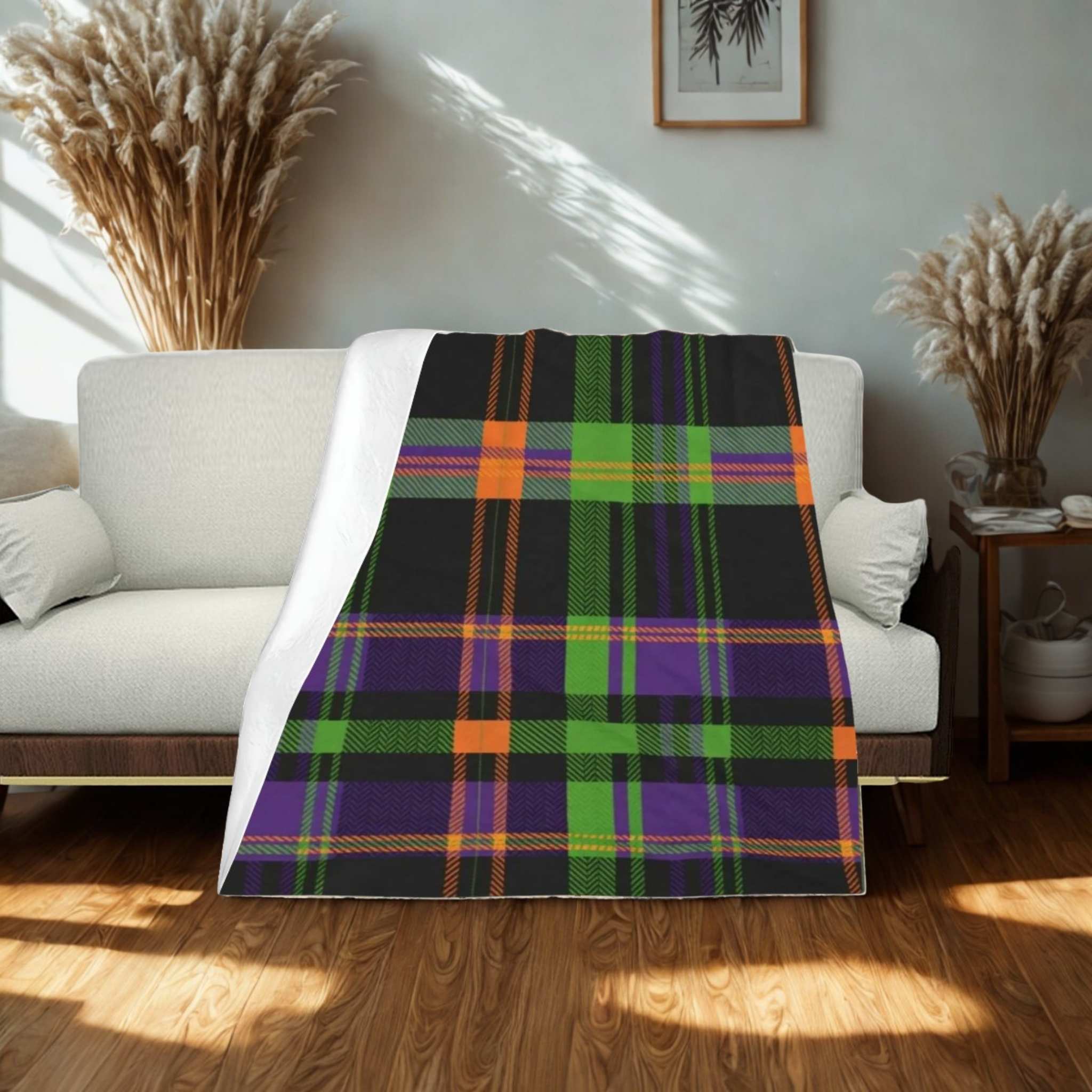 Plaid Throw Blanket – Sherpa or Velveteen Accent | Hex Check