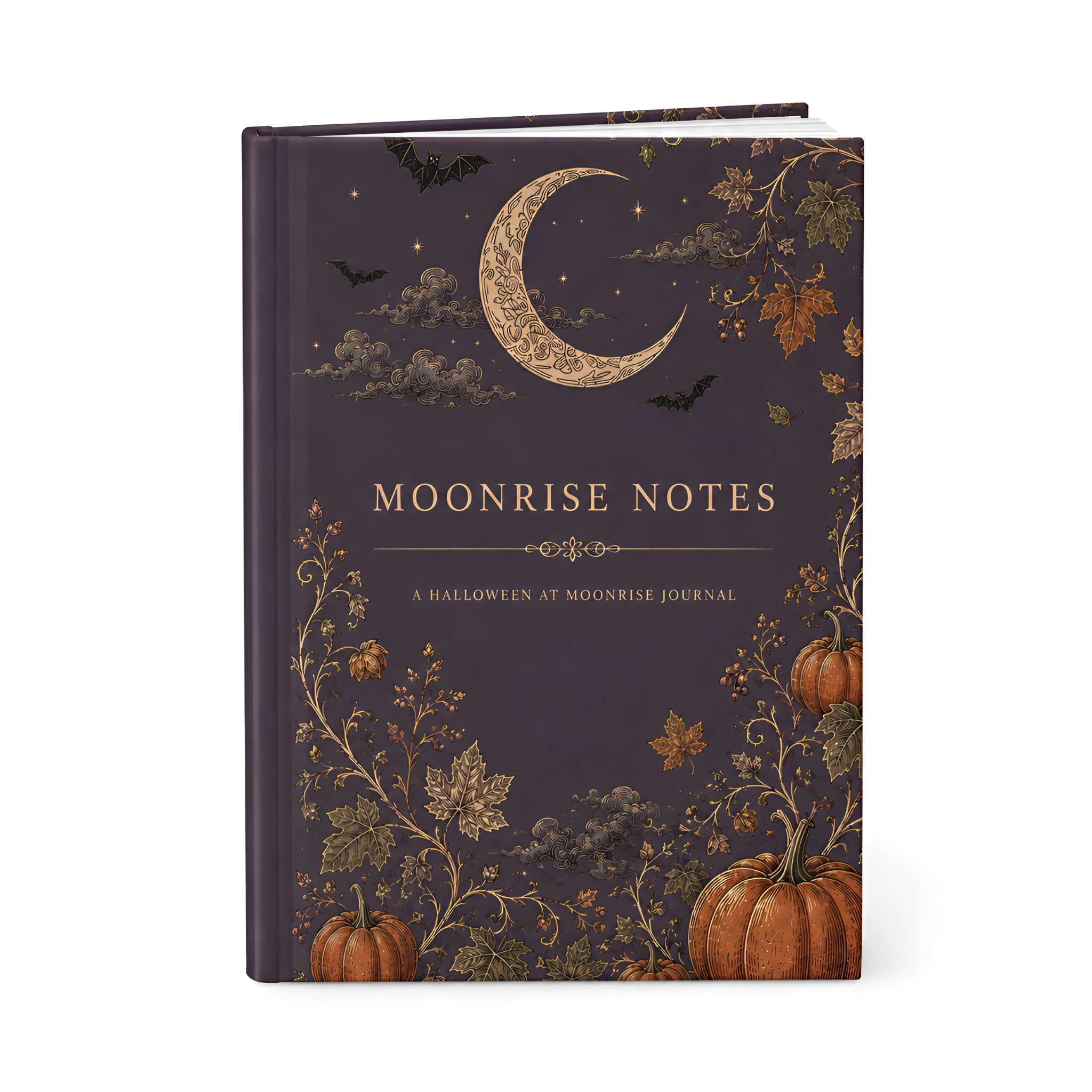 Plum Halloween Hardcover Journal, 5.75" × 8" | Moonrise Notes