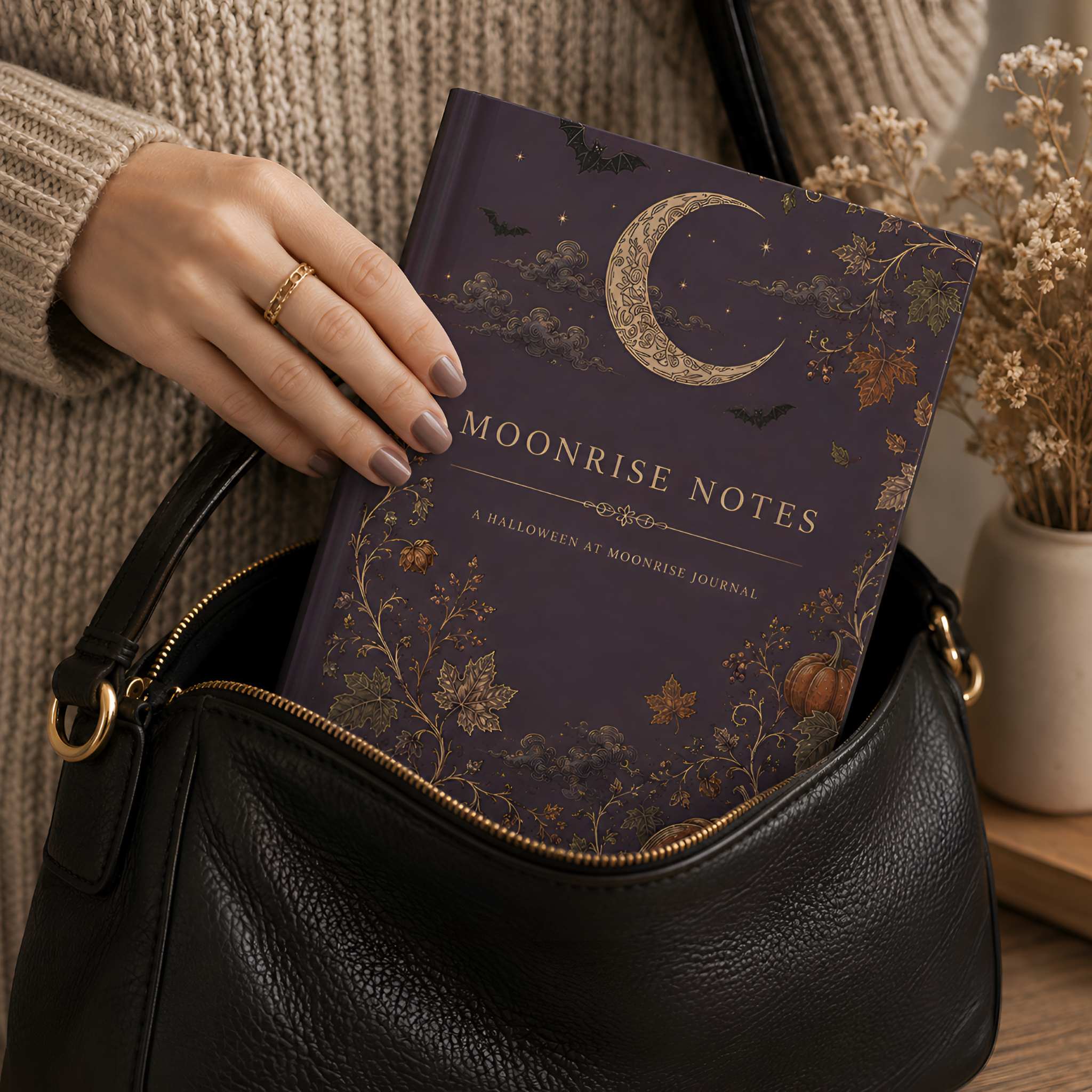 Plum Halloween Hardcover Journal, 5.75" × 8" | Moonrise Notes