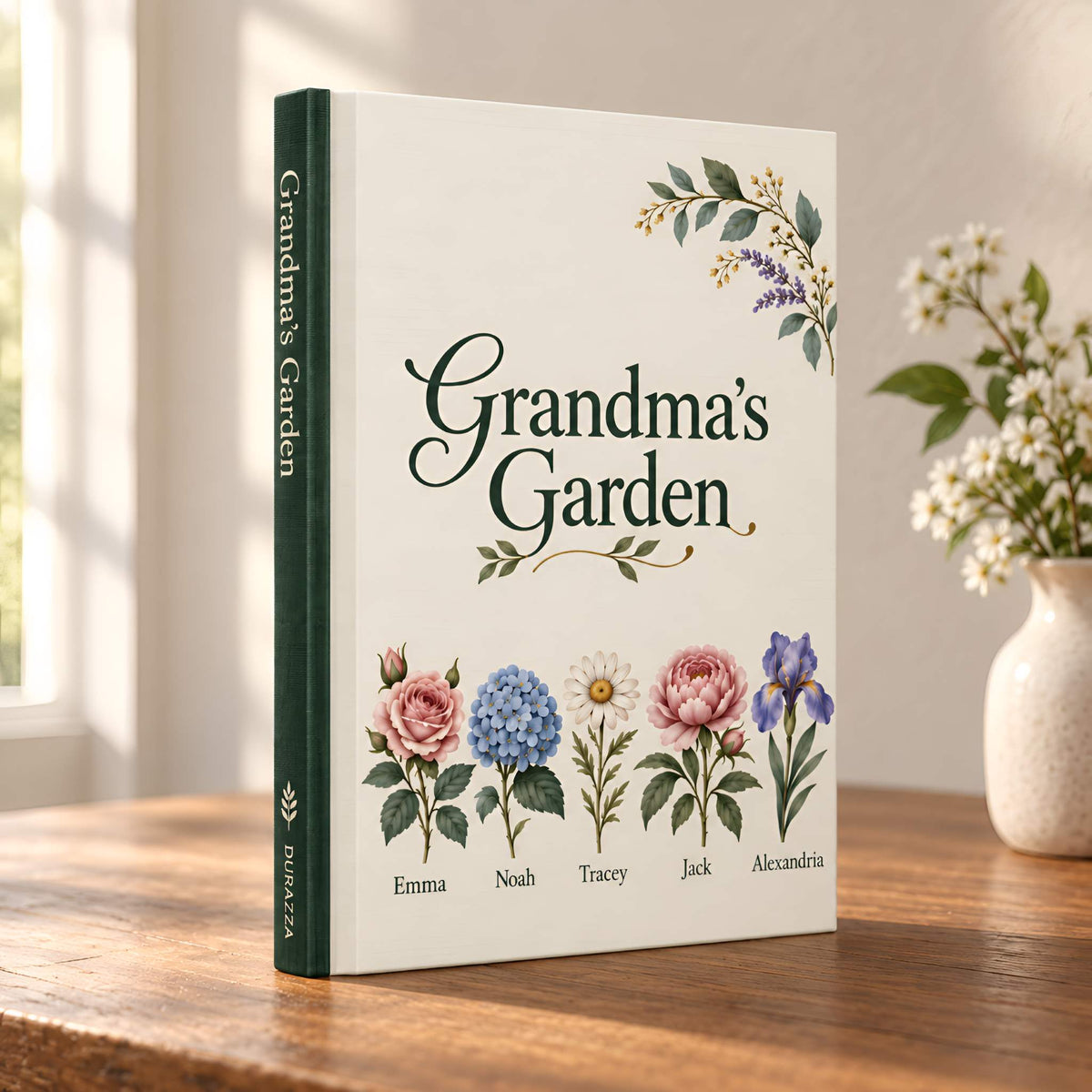 Personalized Grandma Journal, Lined Hardcover | Grandma’s Garden