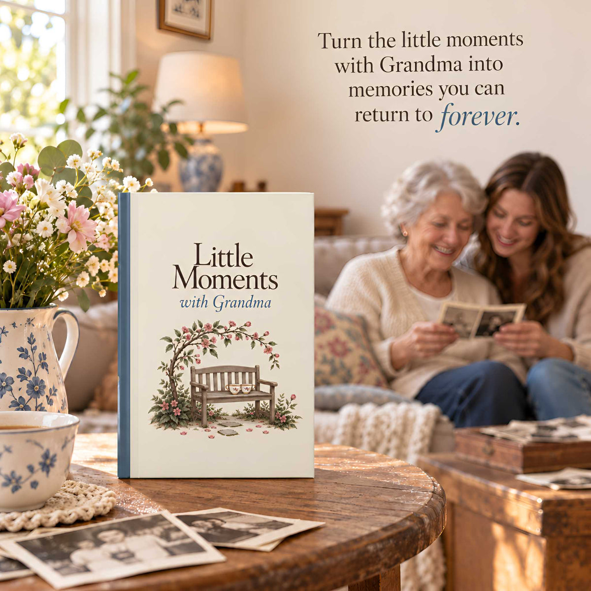 Grandma Floral Hardcover Journal | Little Moments with Grandma
