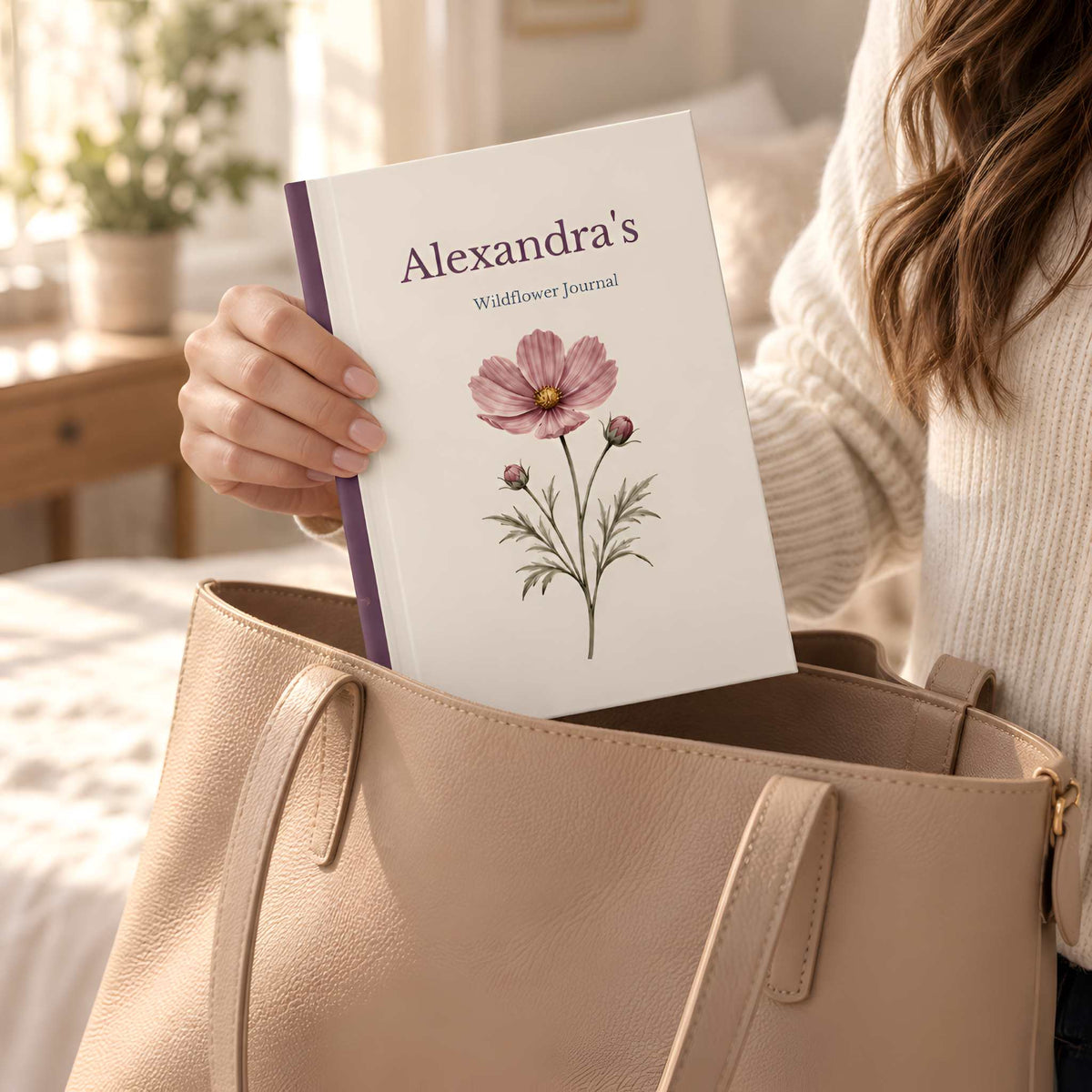 Personalized Wildflower Hardcover Journal Gift for Her