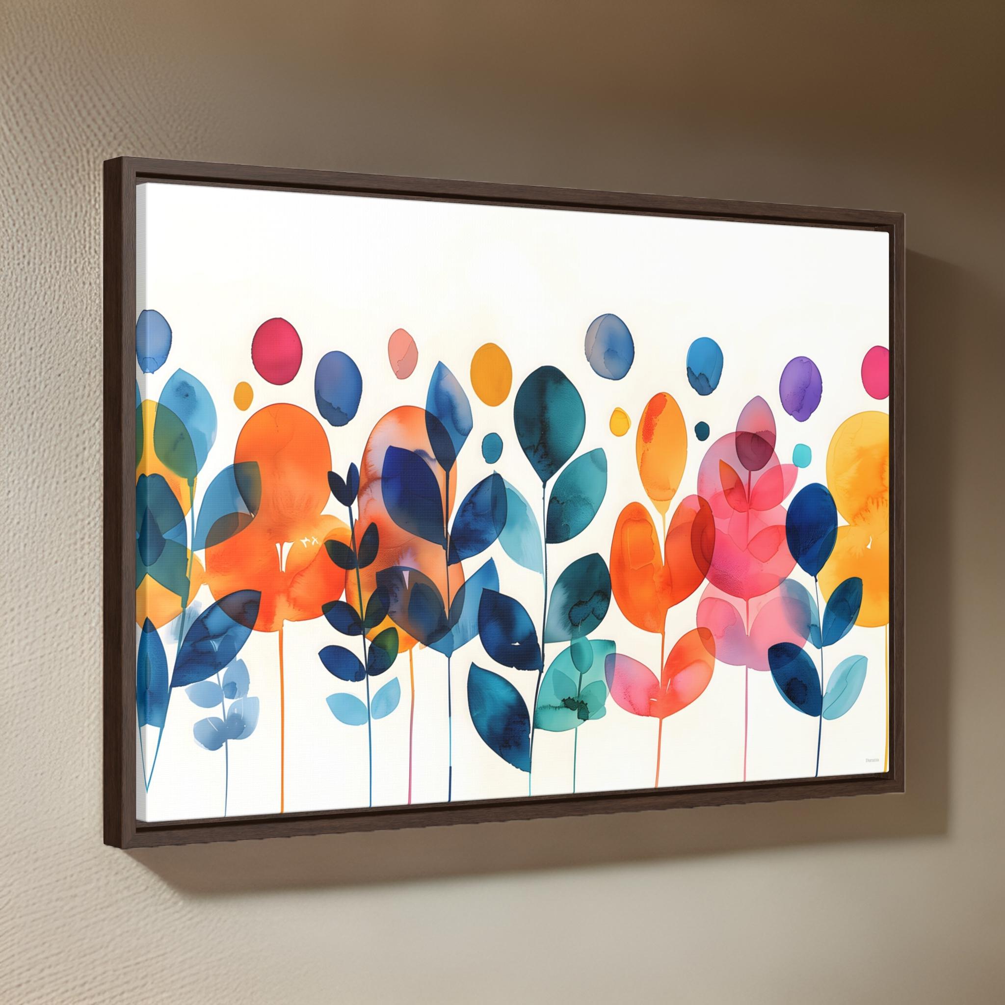 Leaf Color Splash Wall Art, Watercolor