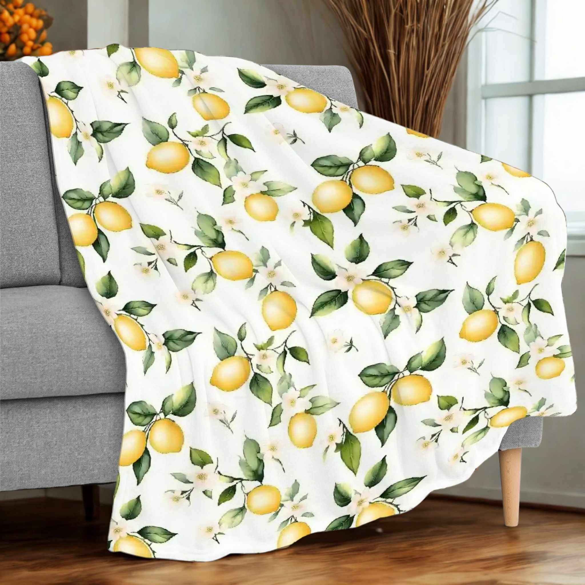 Fruit Throw Blanket - Boho Style Decor | Lemony Zest