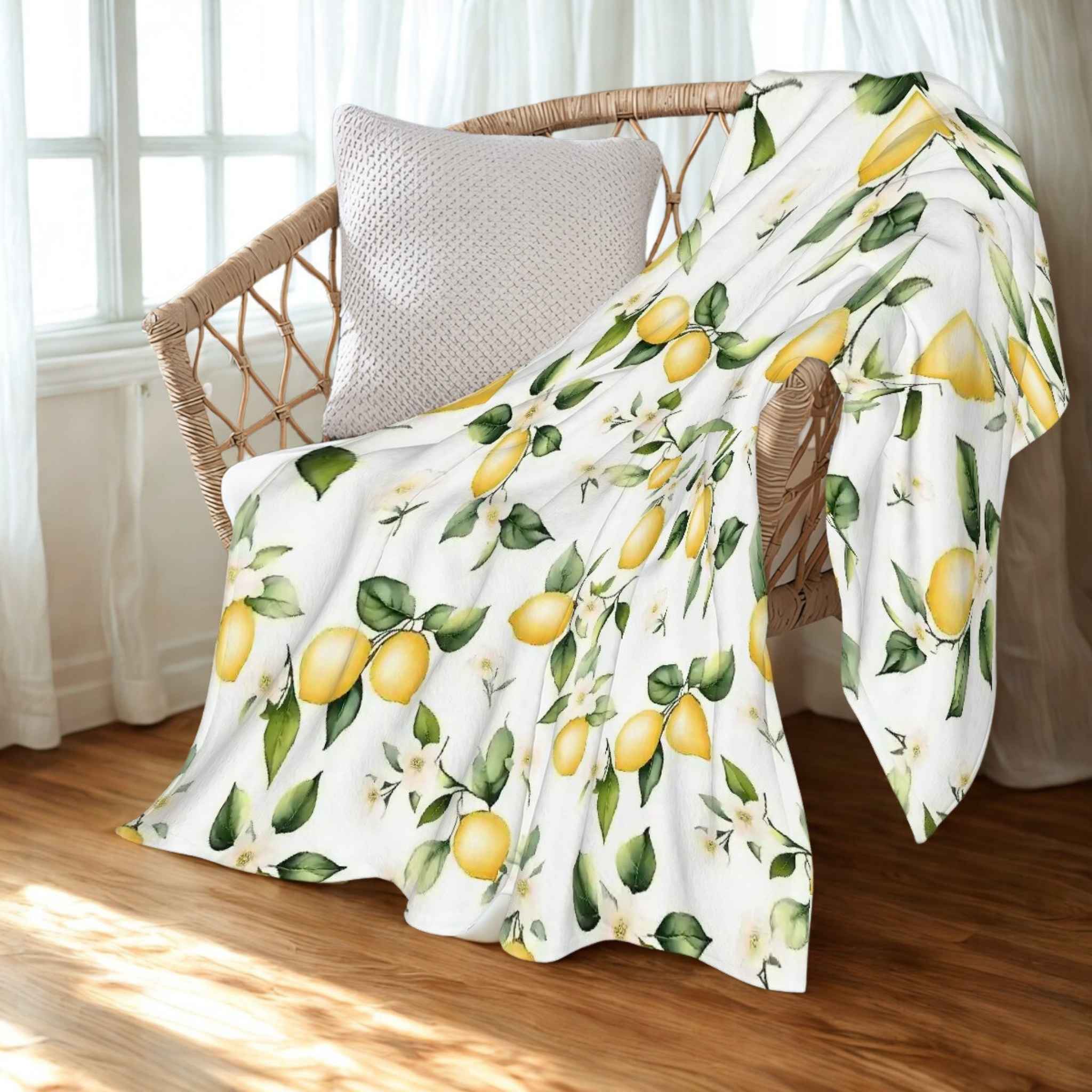Fruit Throw Blanket - Boho Style Decor | Lemony Zest