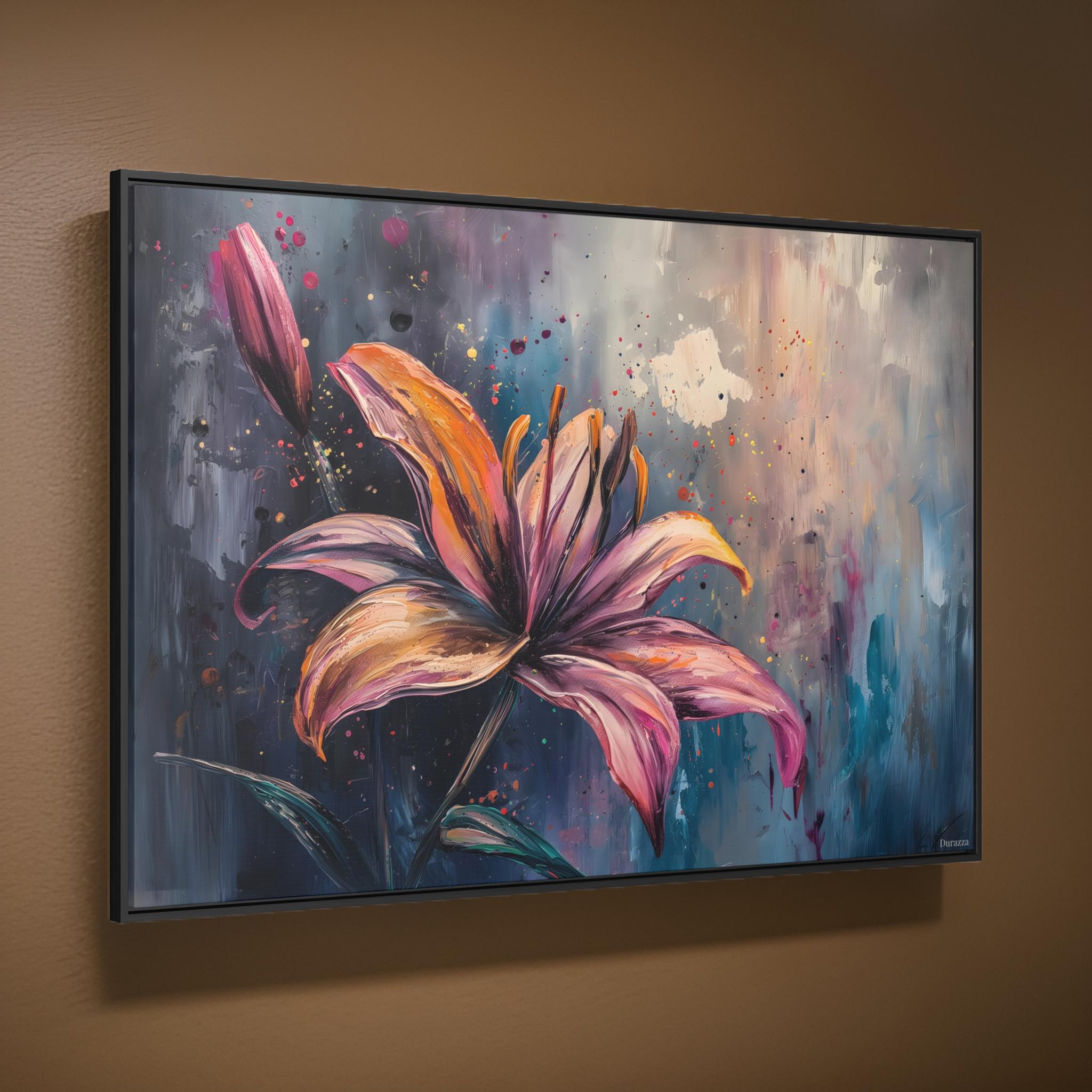 Lily Haven Wall Art: Abstract Pink Floral Painting