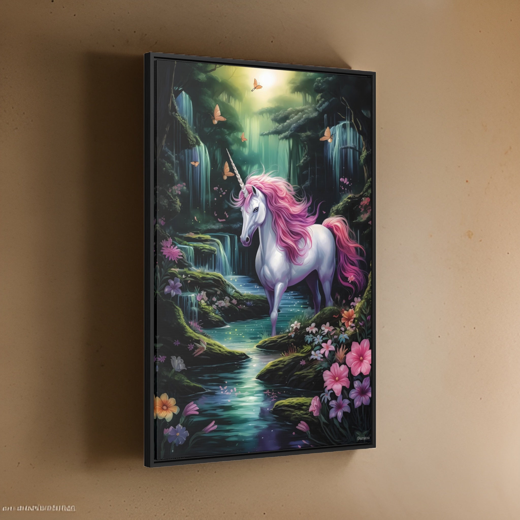 Magical Pink Unicorn Wall Art: Whimsical Fairytale