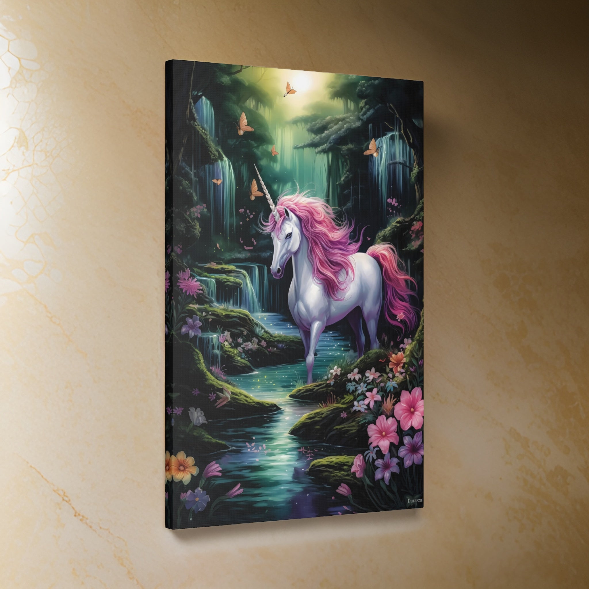 Magical Pink Unicorn Wall Art: Whimsical Fairytale