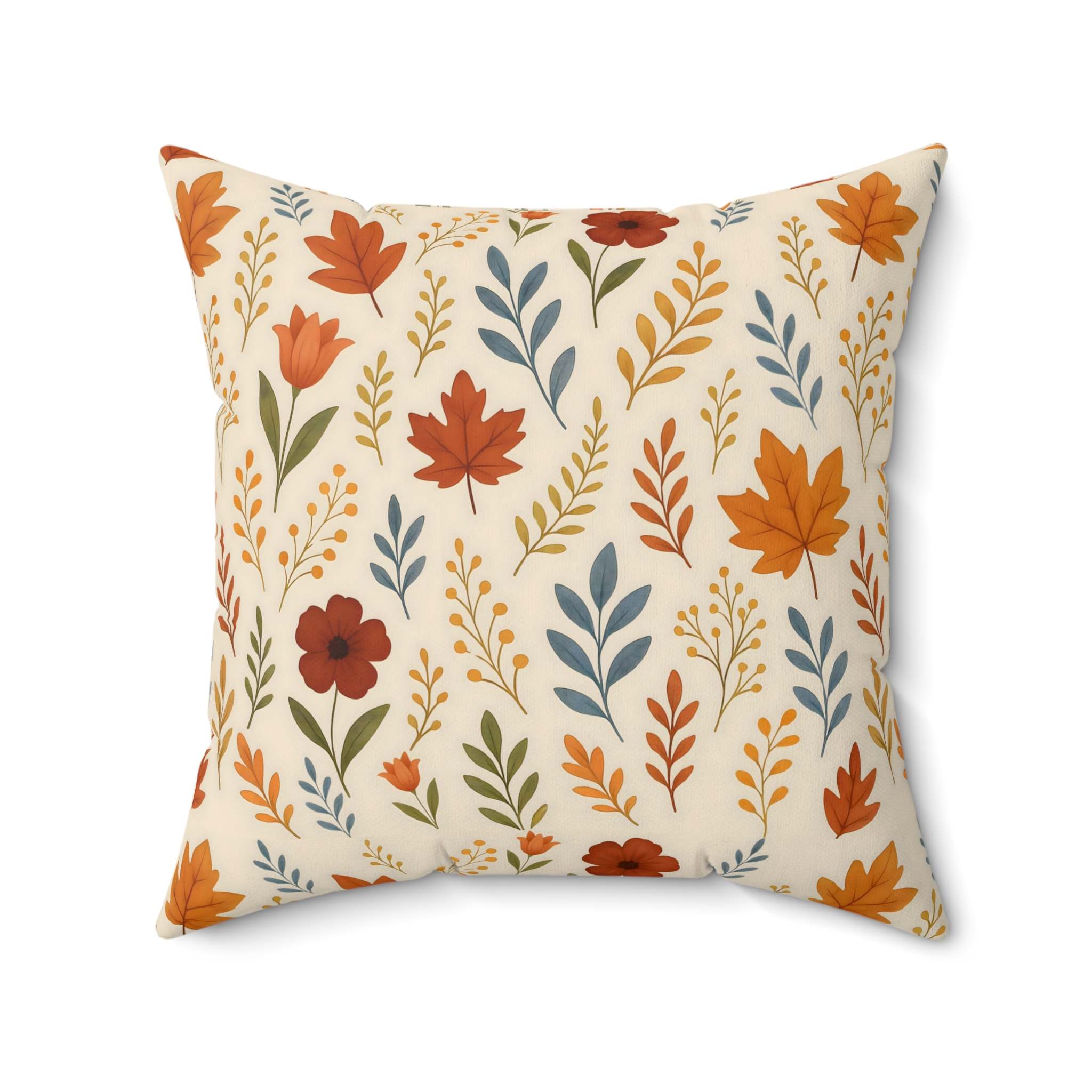 Fall Leaves Throw Pillow – Autumn Accent Decor | Mapleveil