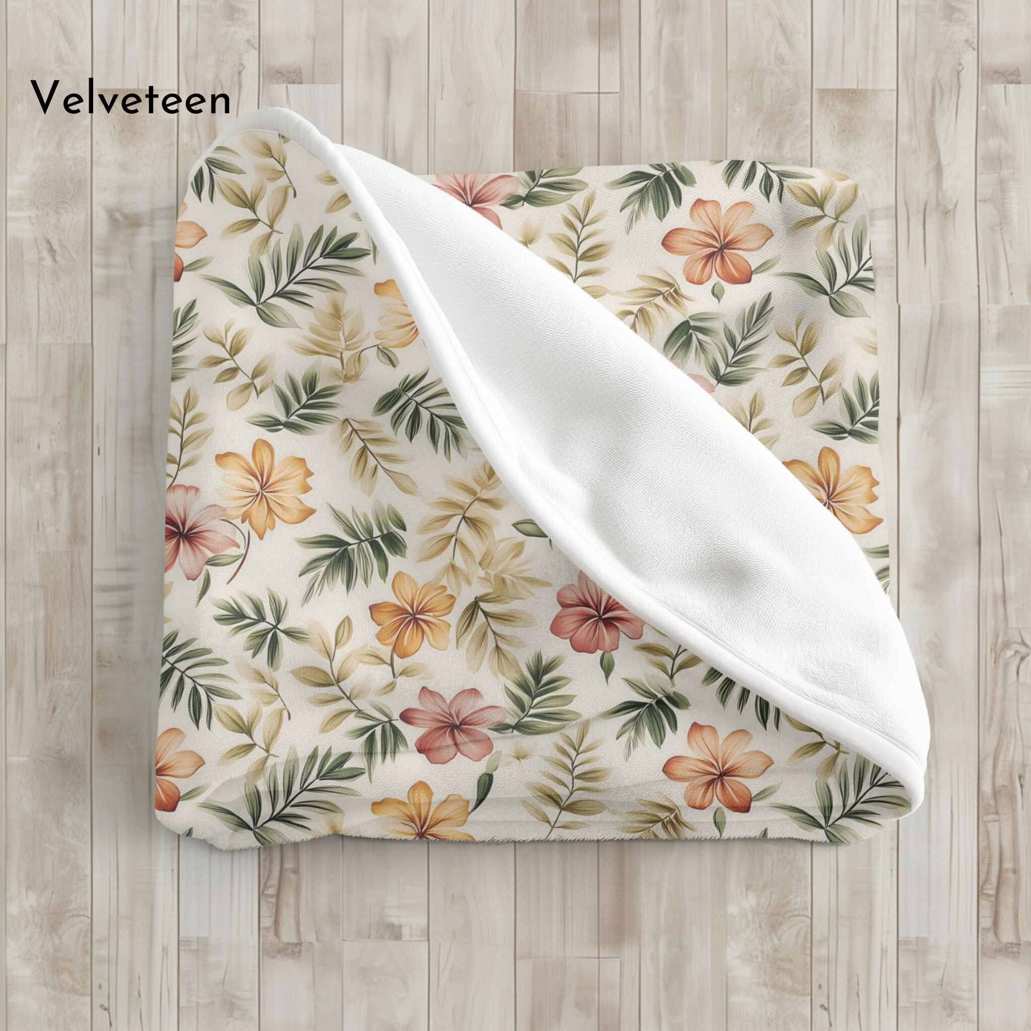 Cottagecore Throw Blanket - Earthy Floral | Meadow Bloom