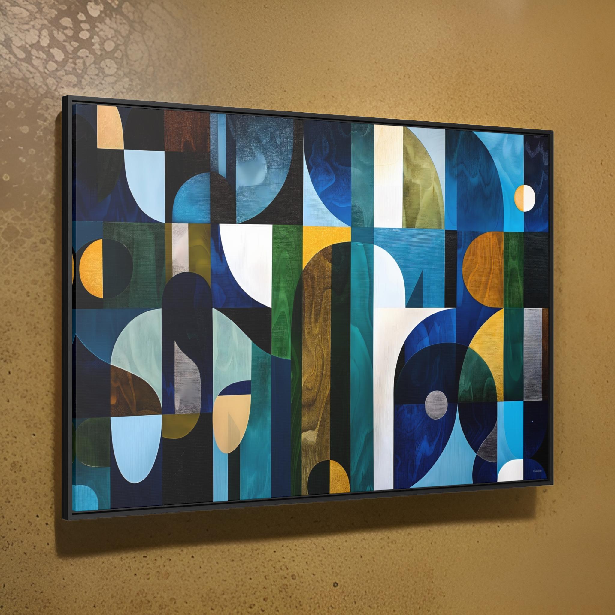 Mid-Century Blues Wall Art, Modern Decor