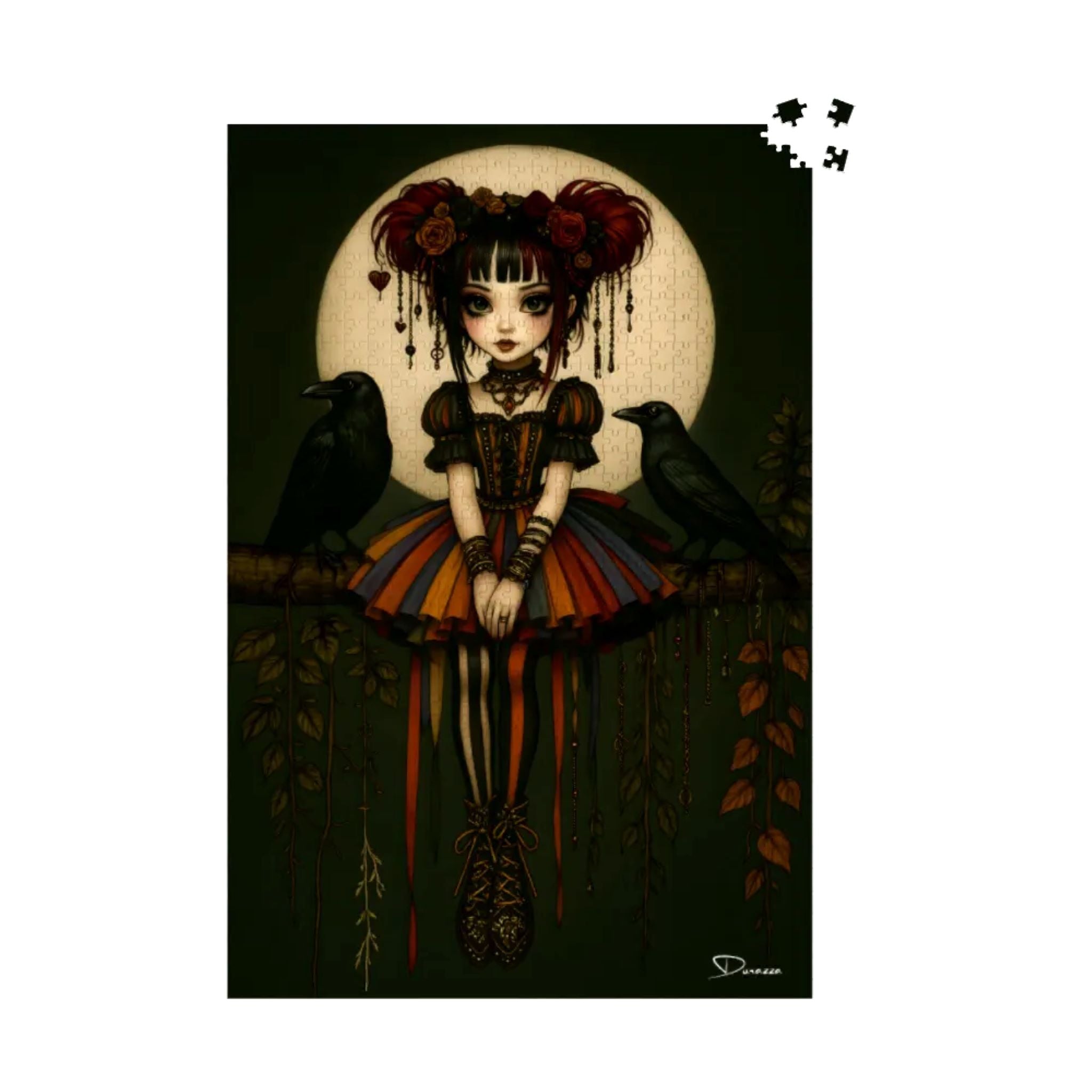 Gothic Raven Puzzle – Moonlit Doll | Midnight Marionette