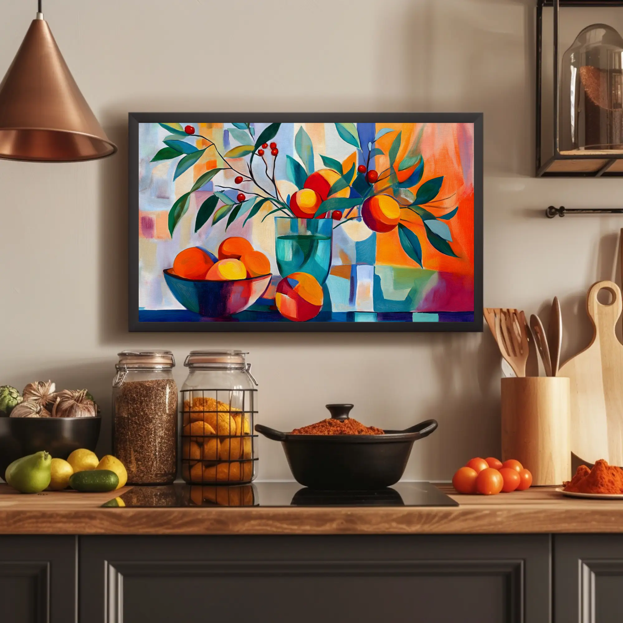 Modern Fruity Fiesta Wall Art for Kitchen or Dining Room