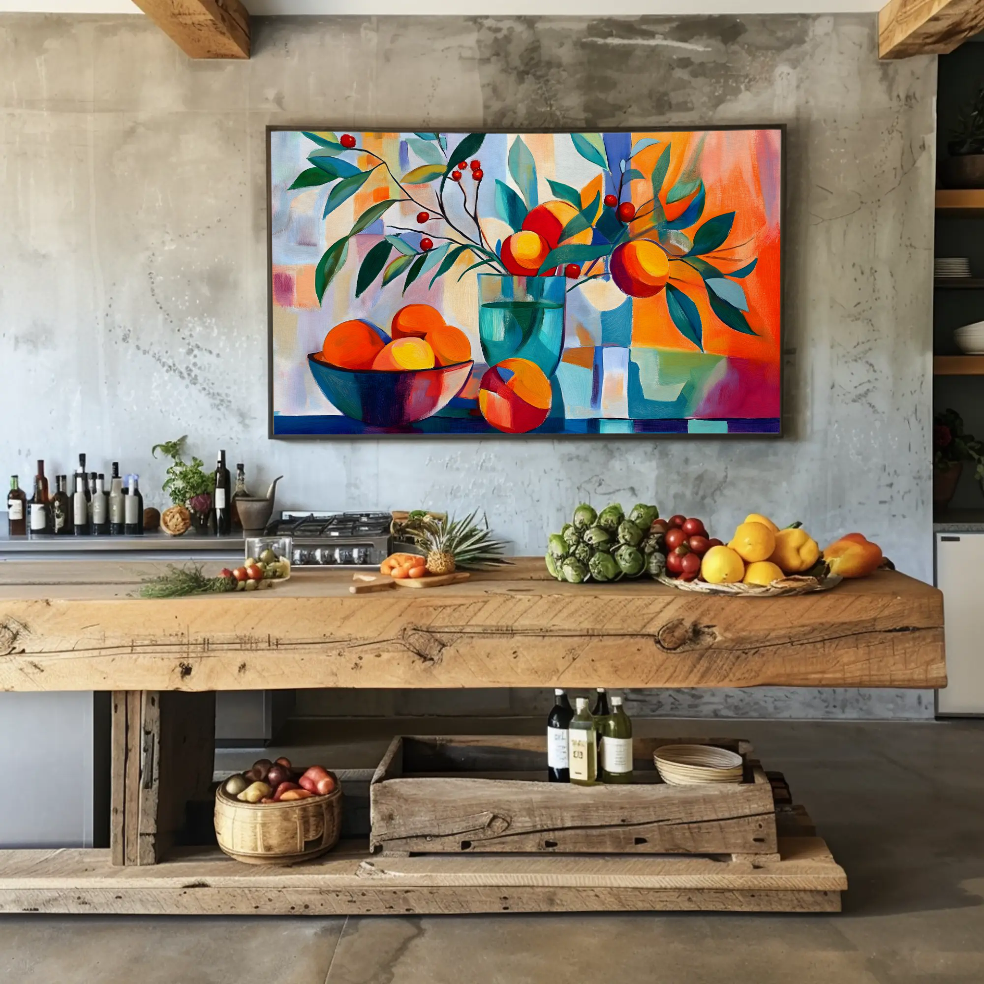 Modern Fruity Fiesta Wall Art for Kitchen or Dining Room