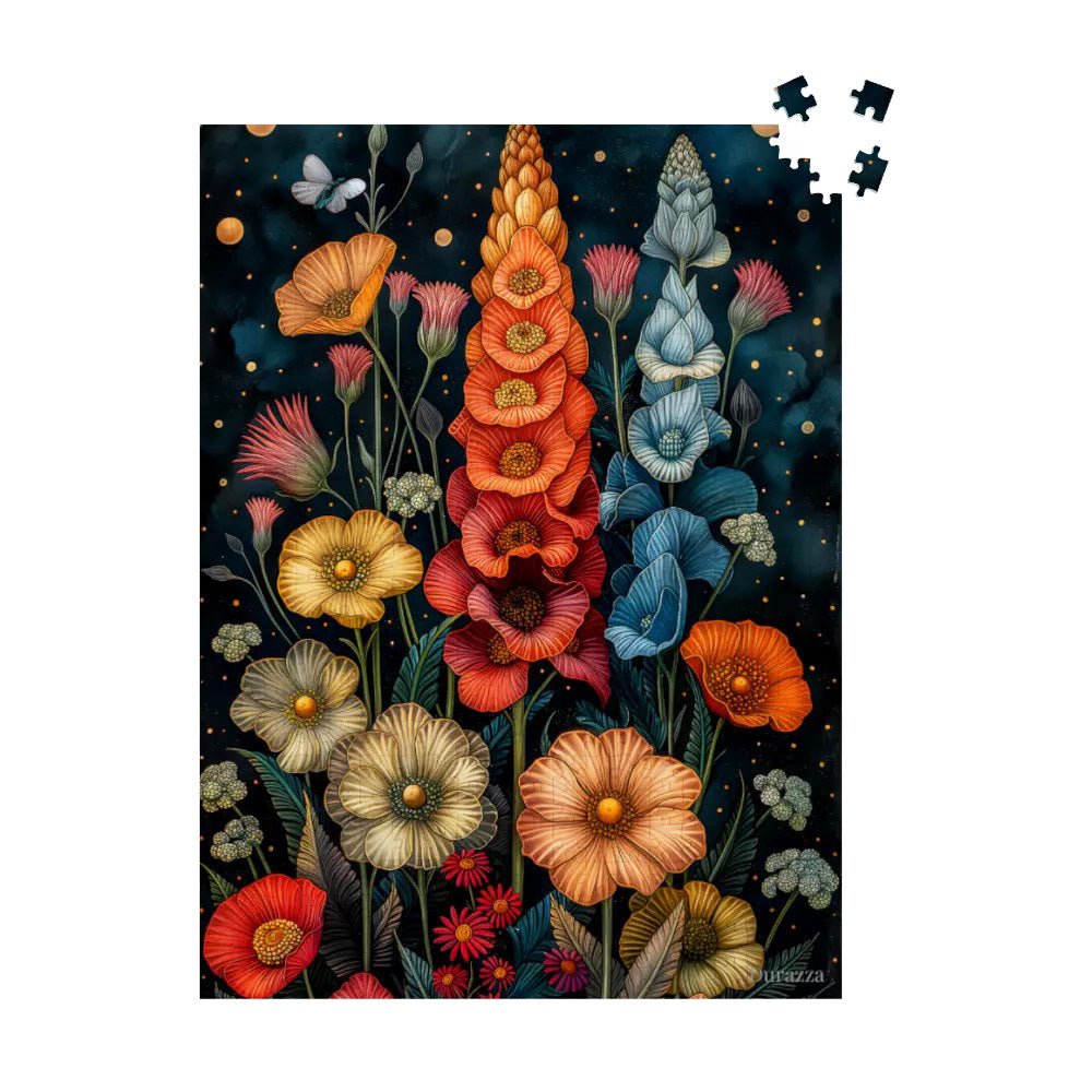 Moonlit Poppy Jigsaw Puzzle: 500 or 1000 Piece